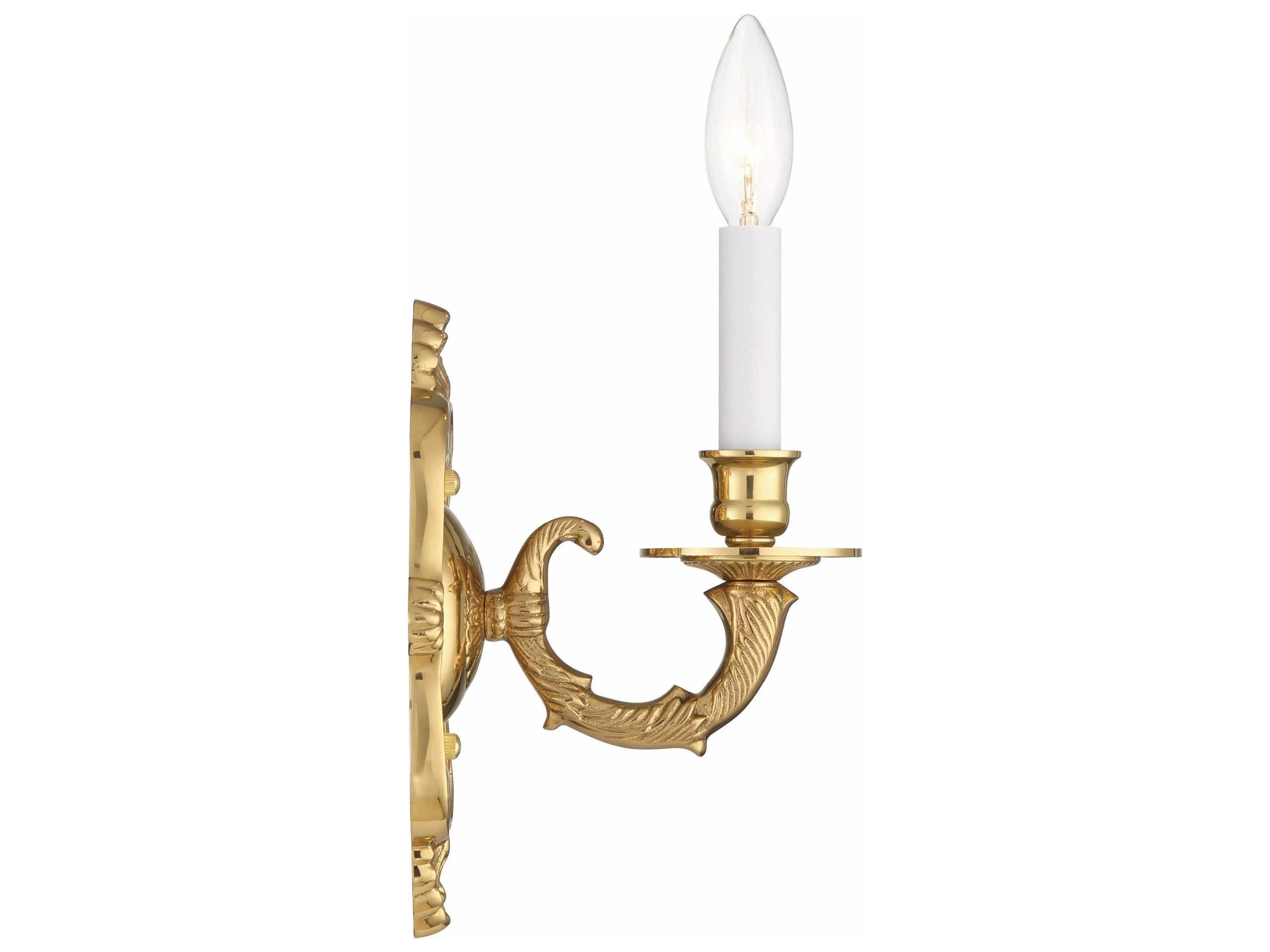 Crystorama 1-Light Polished Brass Wall Sconce