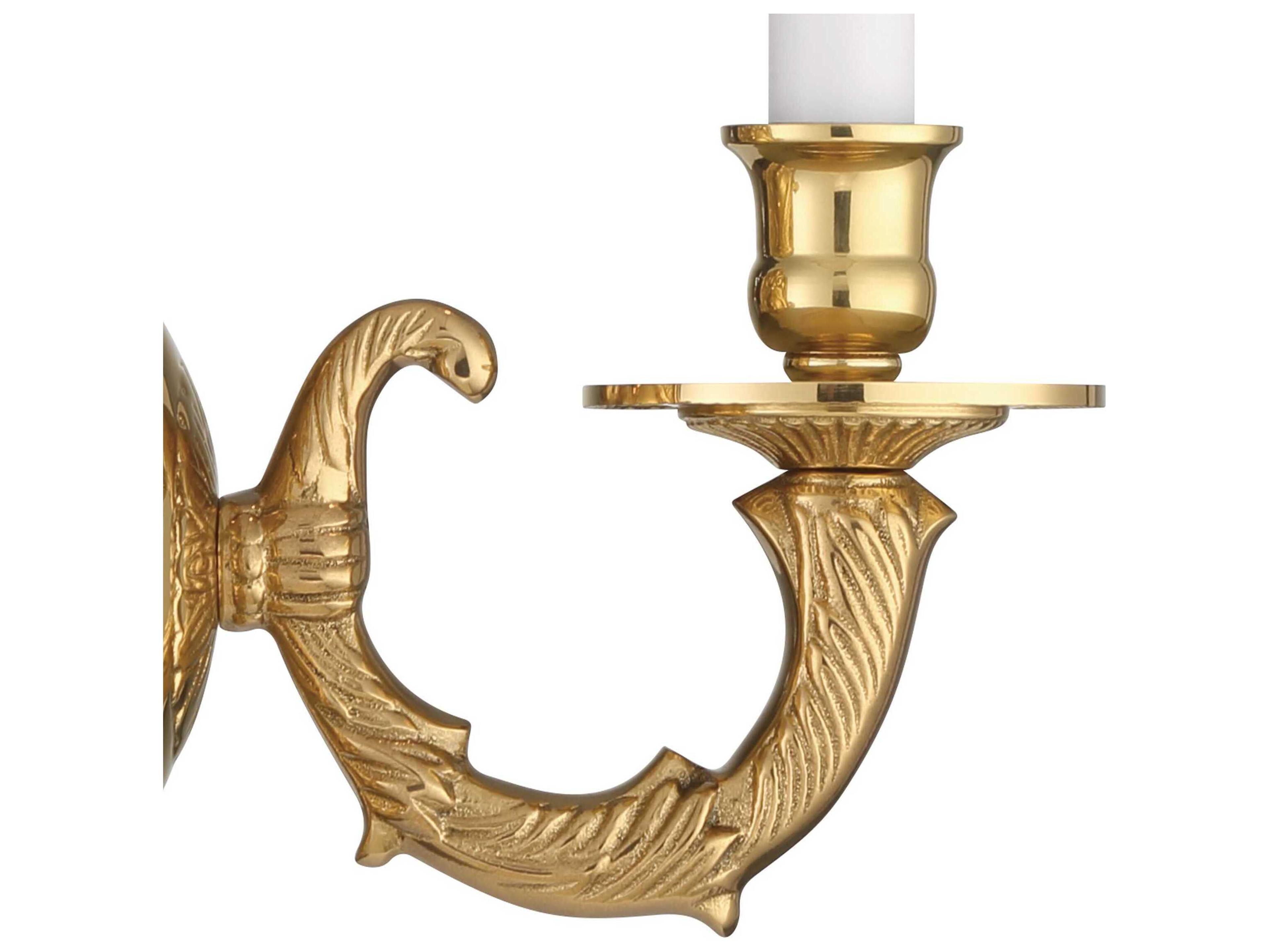 Crystorama 1-Light Polished Brass Wall Sconce