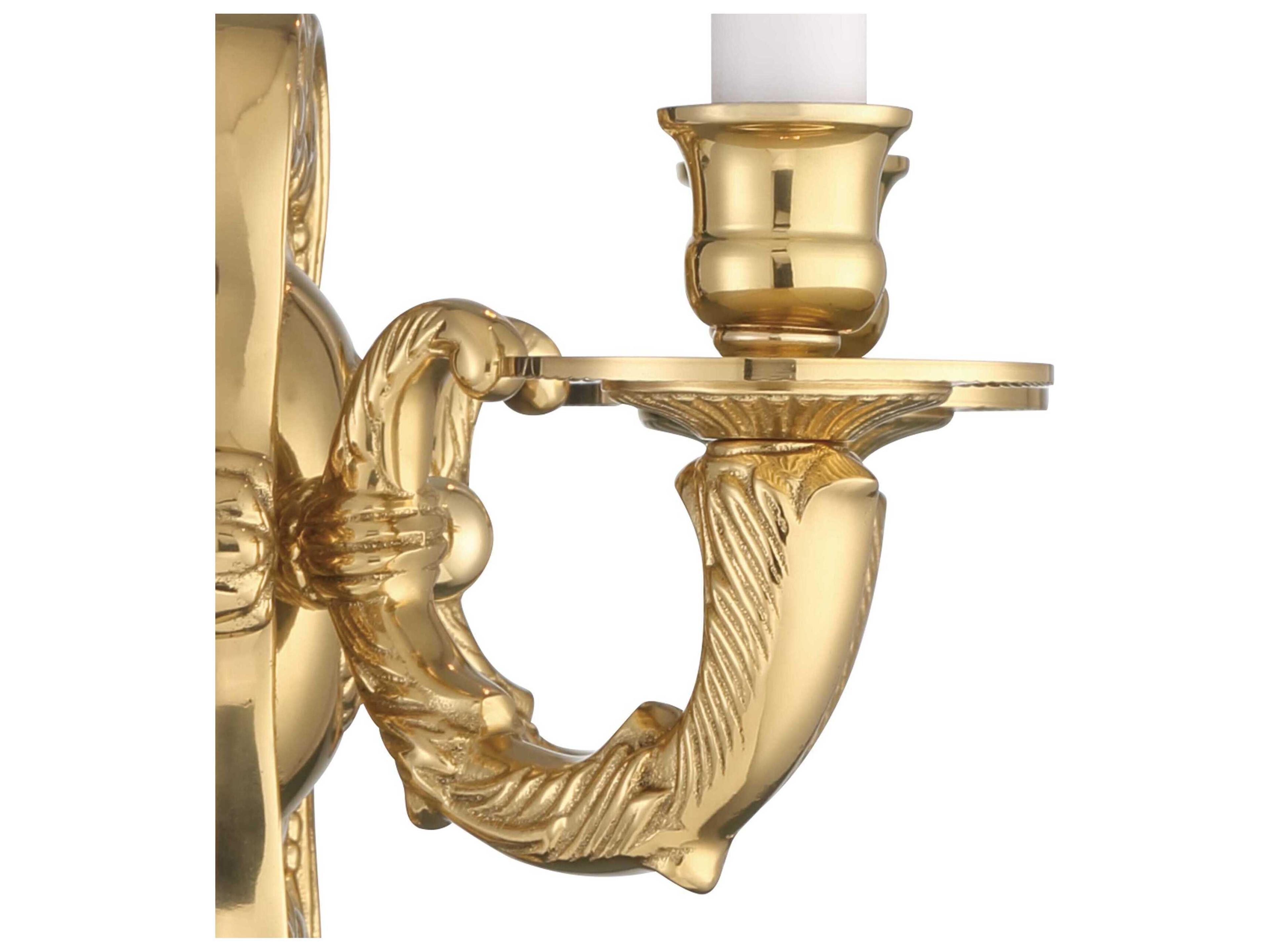 Crystorama 2-Light Polished Brass Wall Sconce