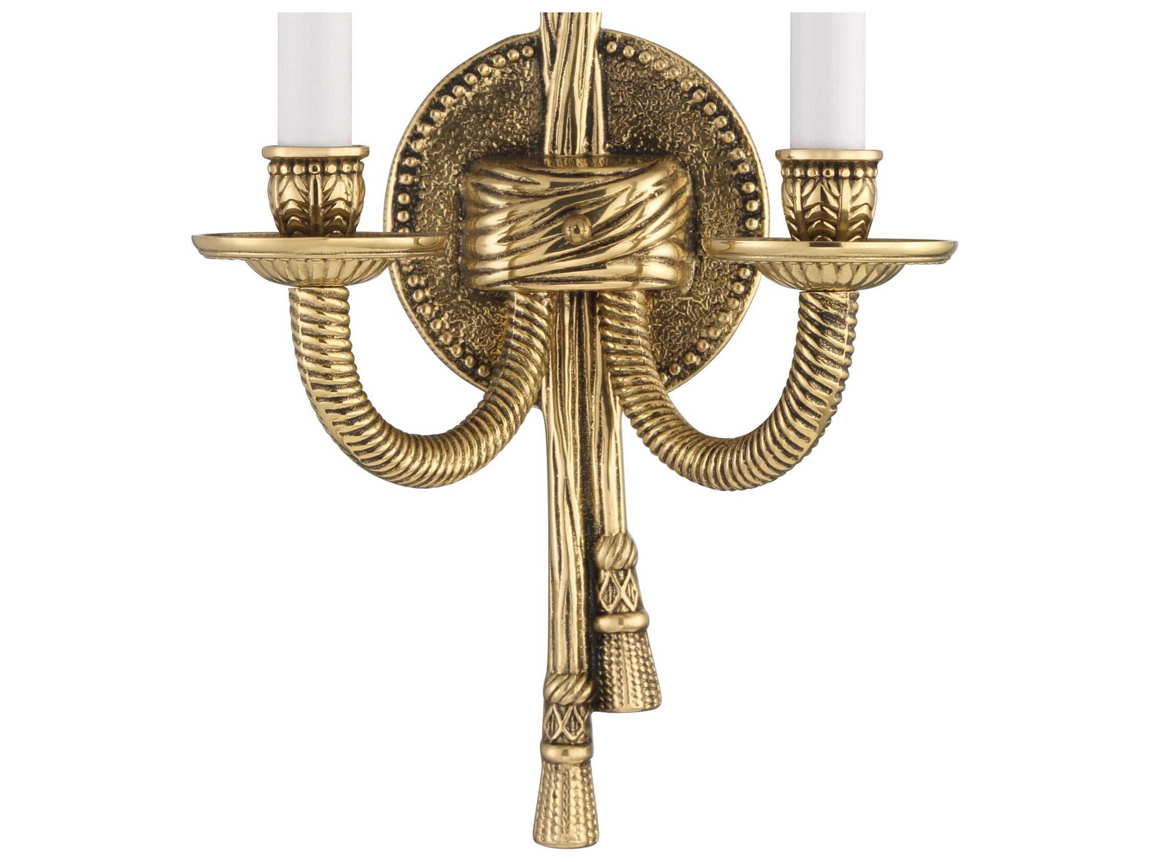 Crystorama 2-Light Olde Brass Wall Sconce