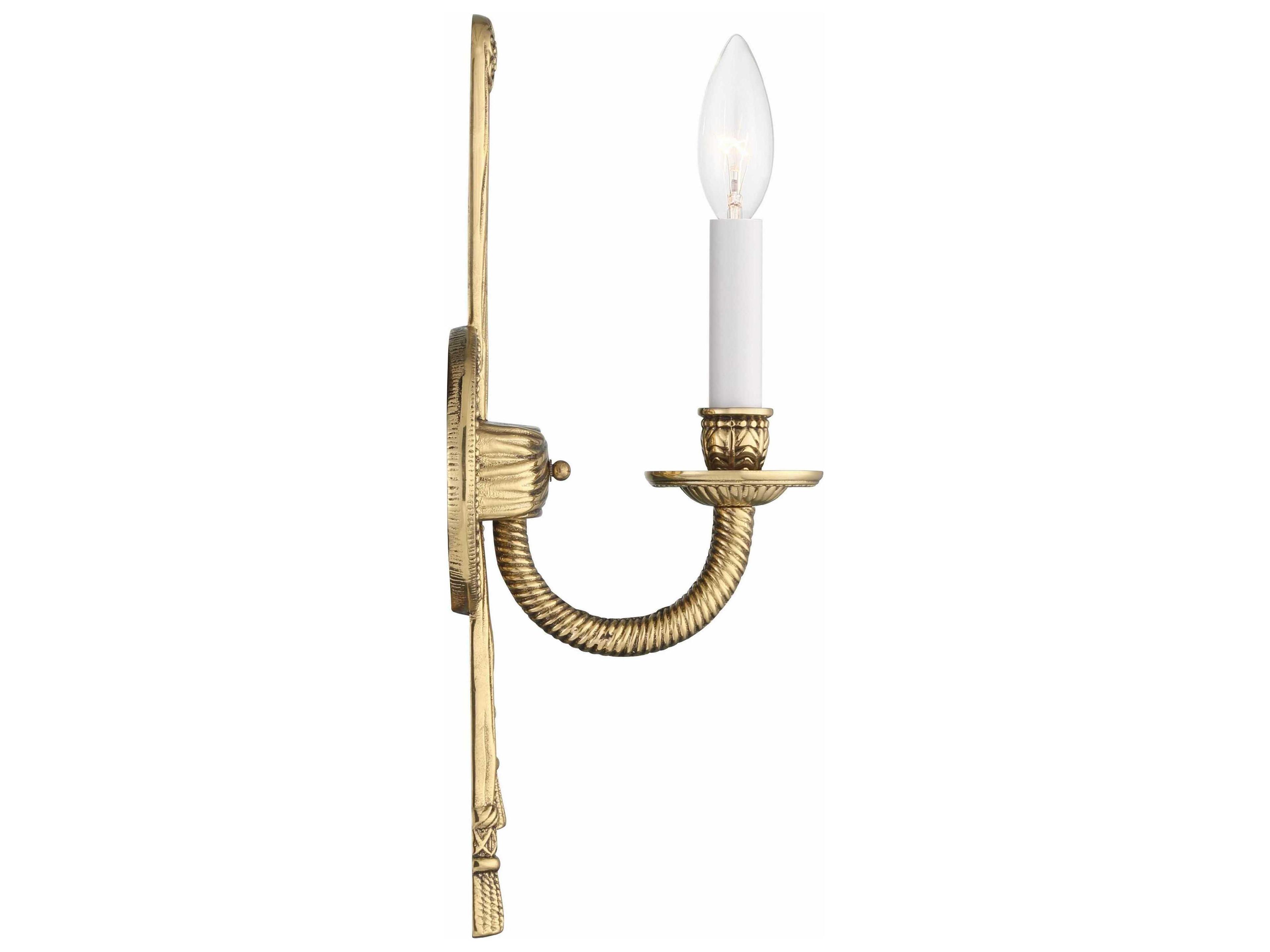 Crystorama 1-Light Olde Brass Wall Sconce