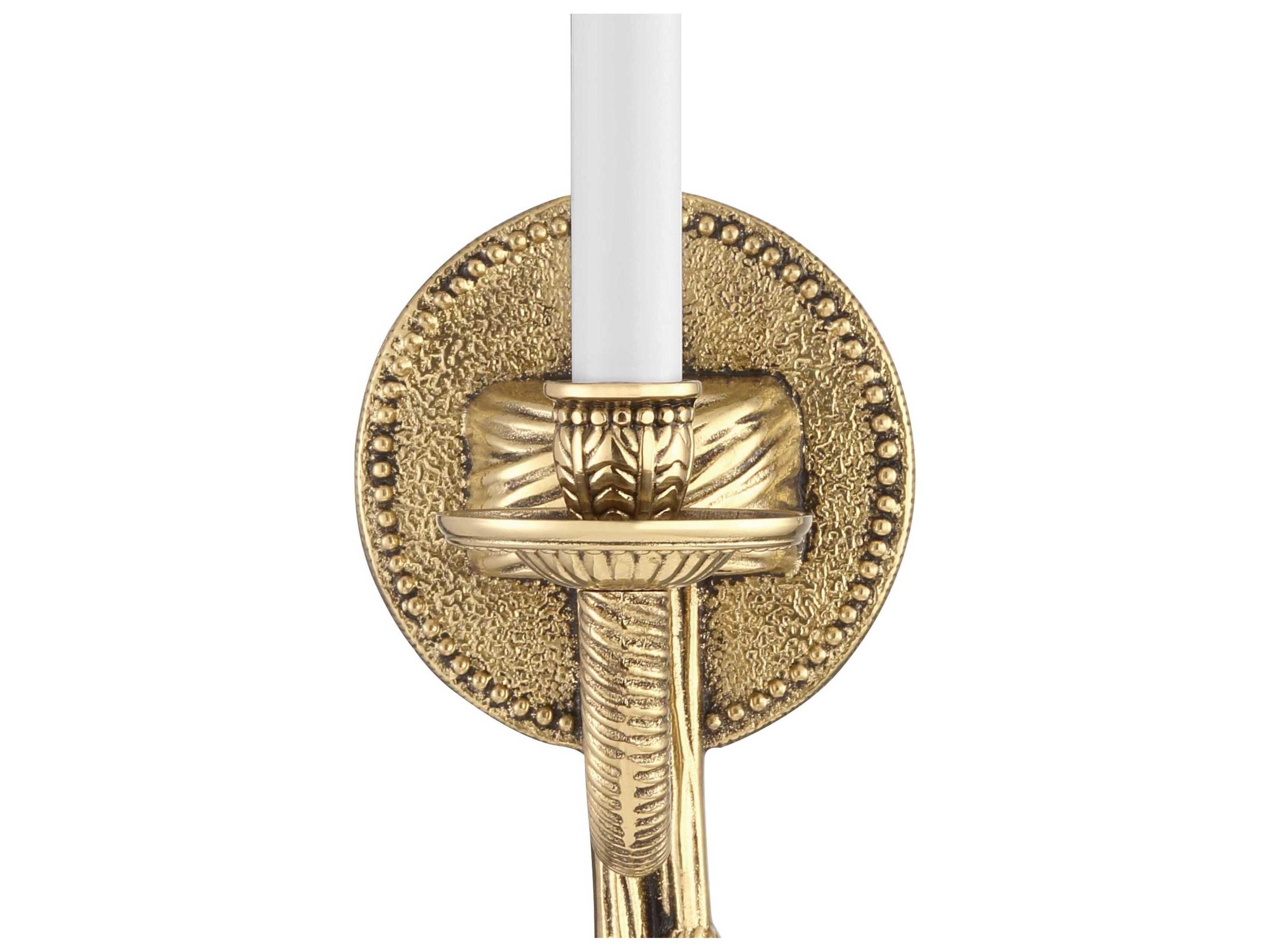 Crystorama 1-Light Olde Brass Wall Sconce