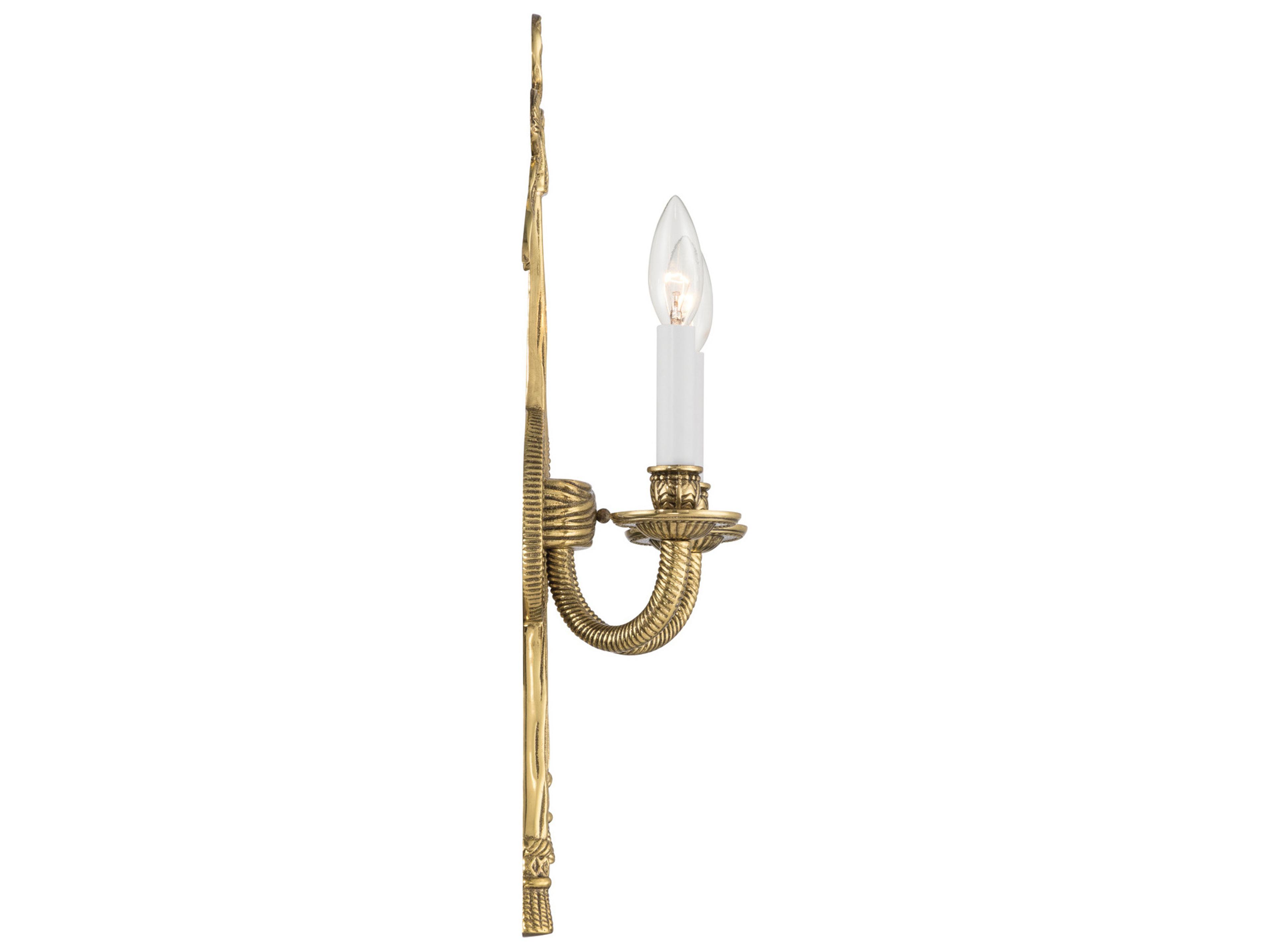 Crystorama Lexsi 2-Light Gold Traditional Wall Sconce