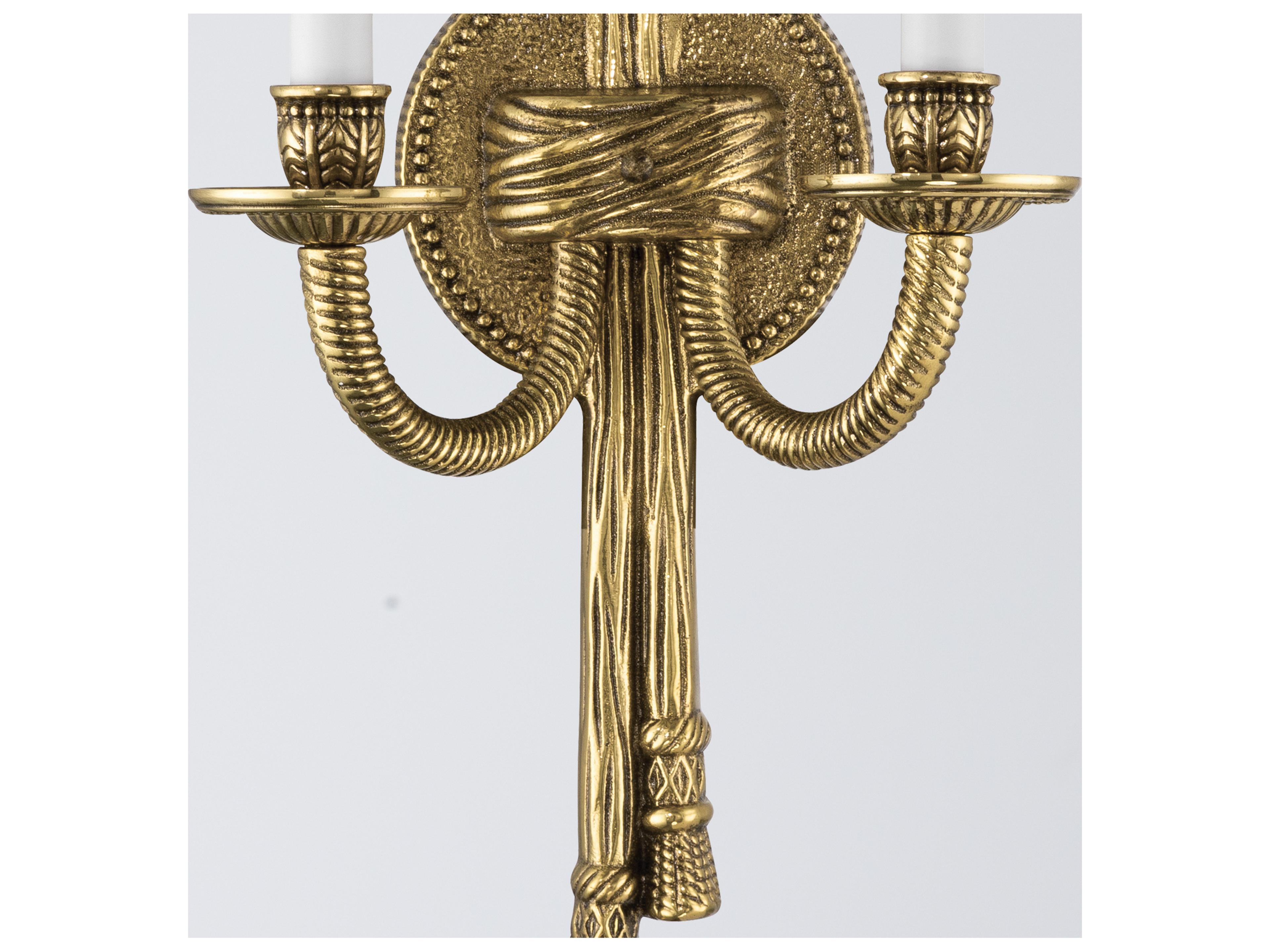 Crystorama Lexsi 2-Light Gold Traditional Wall Sconce