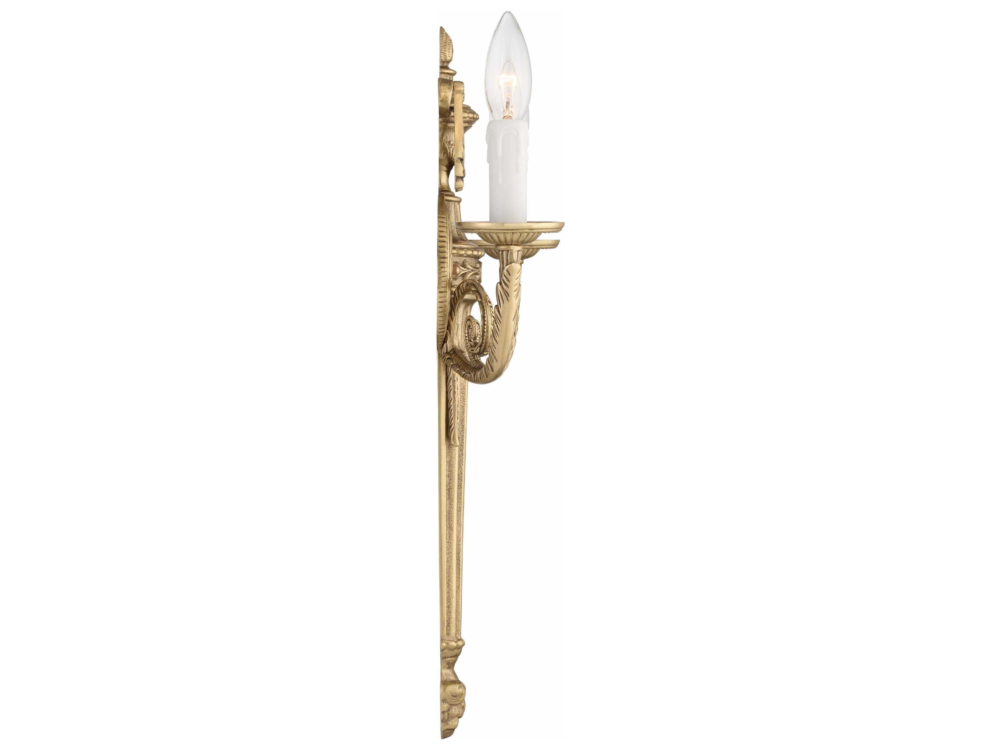 Crystorama 2-Light Matte Brass Wall Sconce