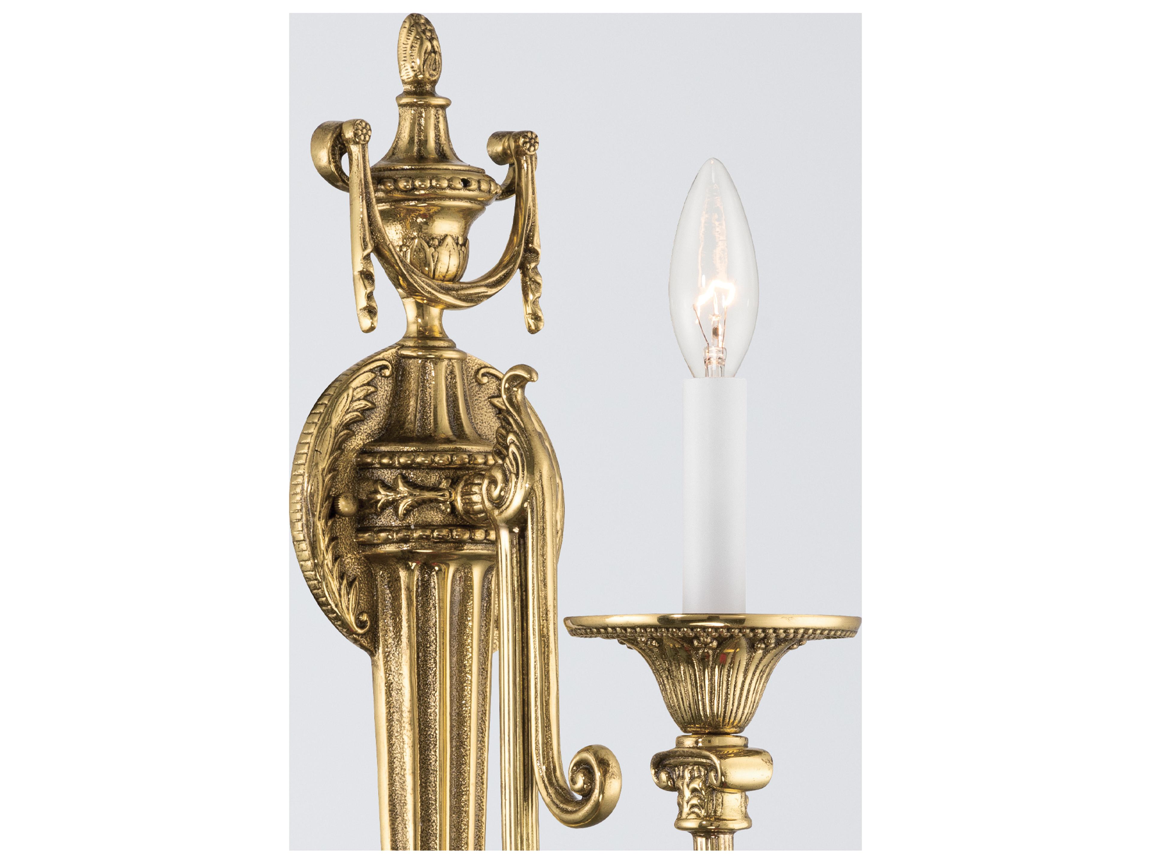 Crystorama Langley 1-Light Gold Traditional Wall Sconce