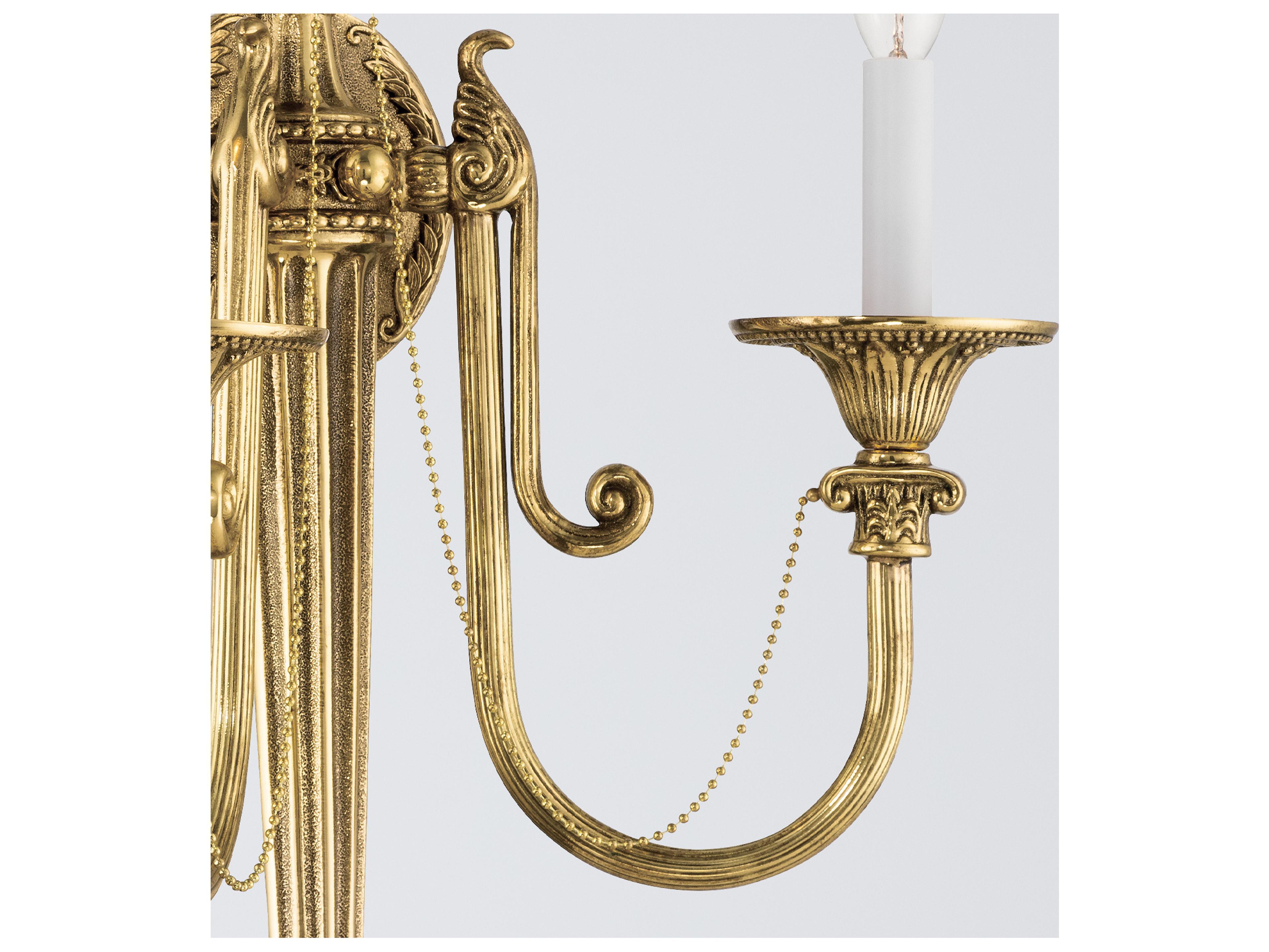 Crystorama Langley 2-Light Gold Traditional Wall Sconce