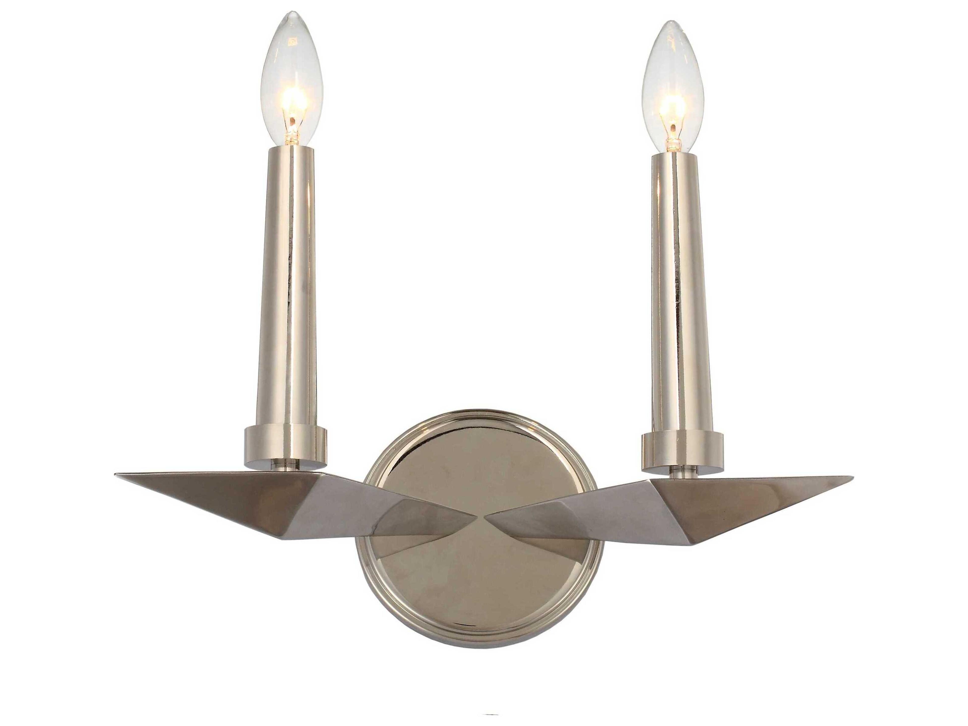 Palmer 2-Light Polished Nickel Wall Sconce