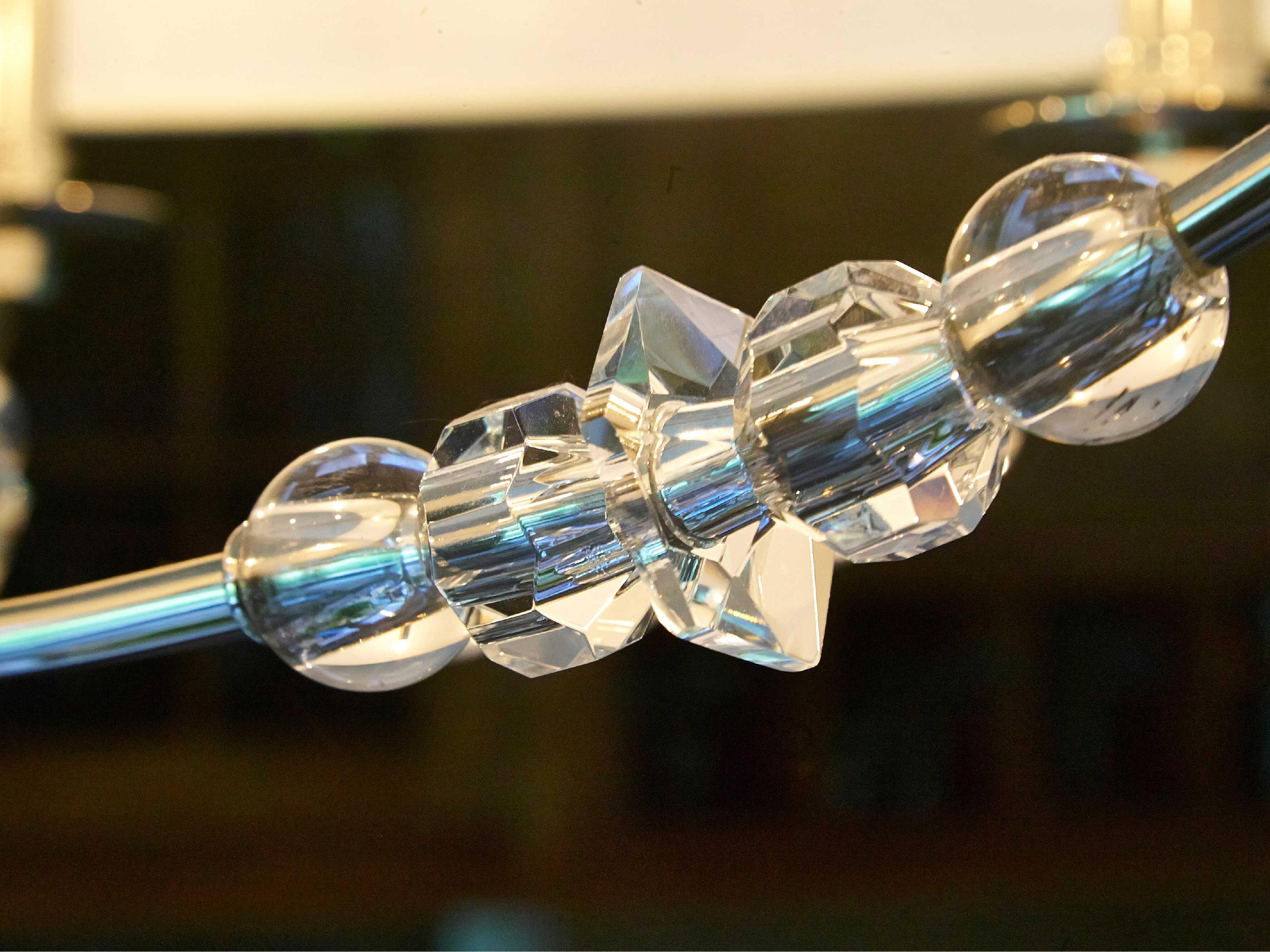 Crystorama Mirage 6-Light Polished Nickel Glass Candelabra Chandelier