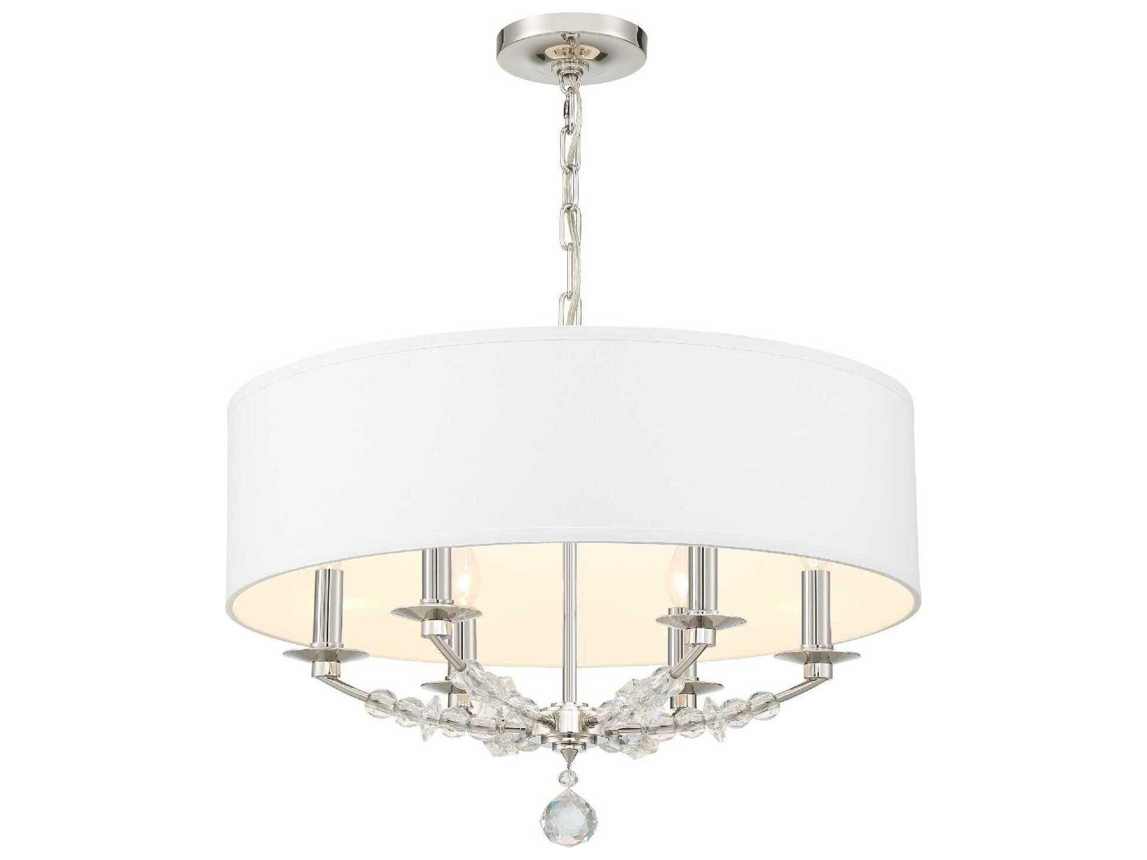 Crystorama Mirage 6-Light Polished Nickel Crystal Drum Chandelier
