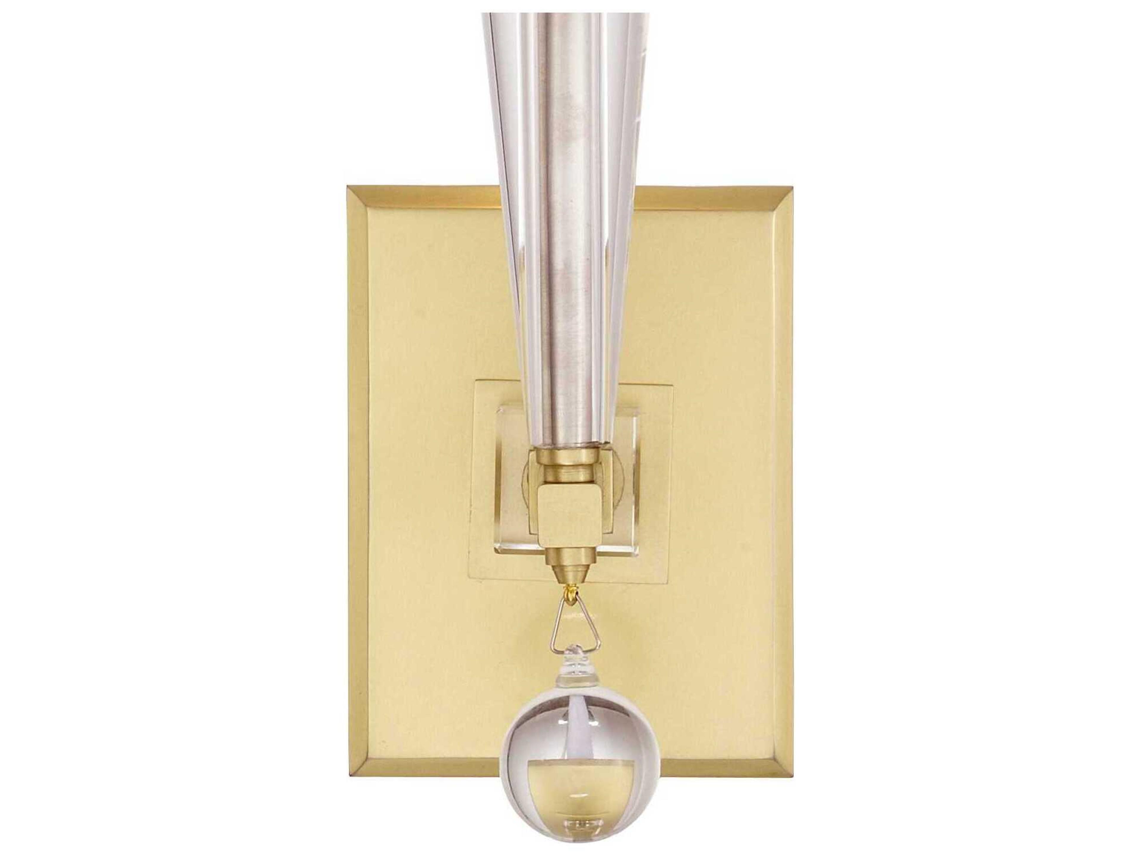 Crystorama Paxton 1-Light Aged Brass Glass Wall Sconce