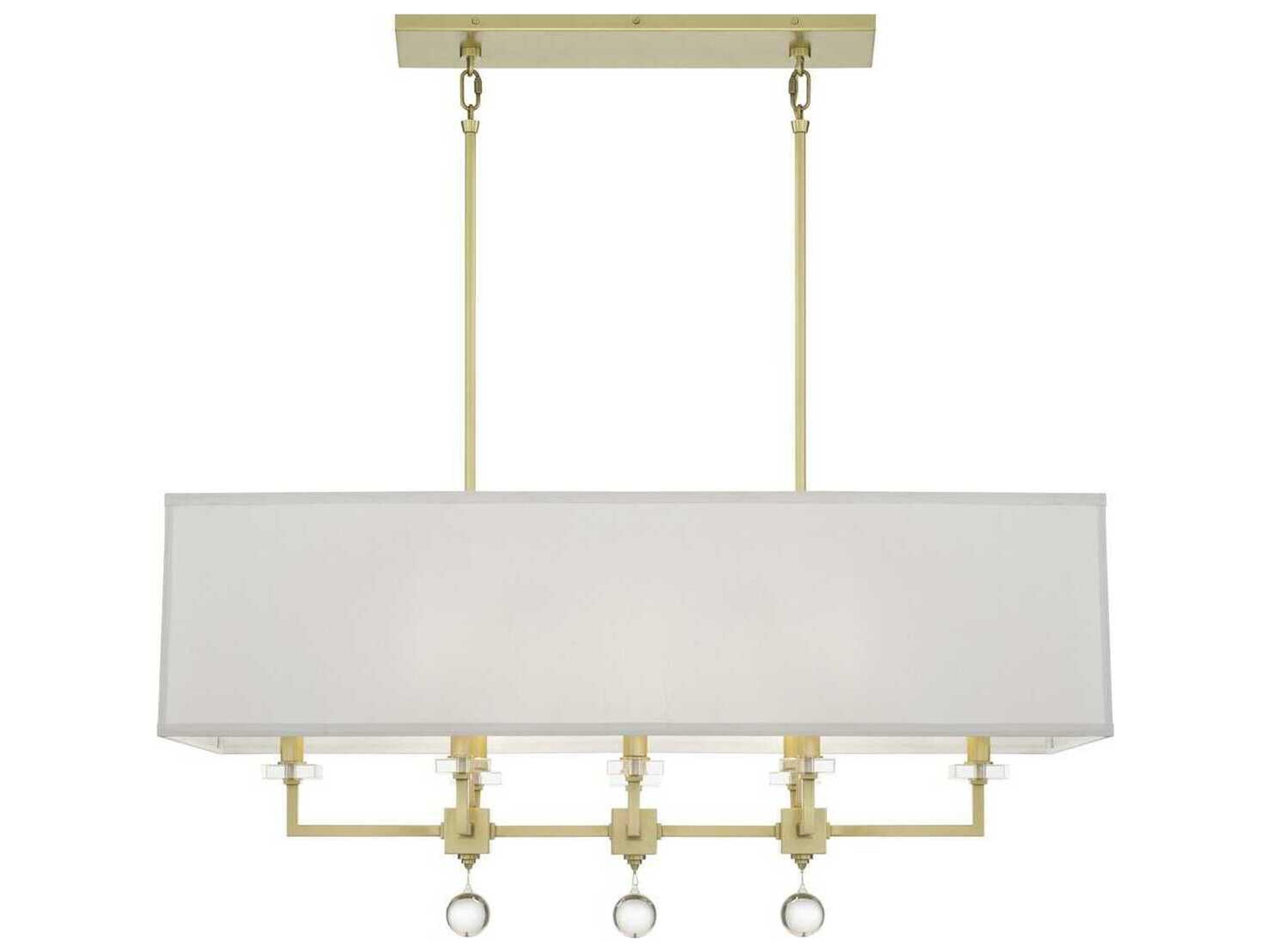 Paxton 8-Light White Glass Geometric Island Pendant