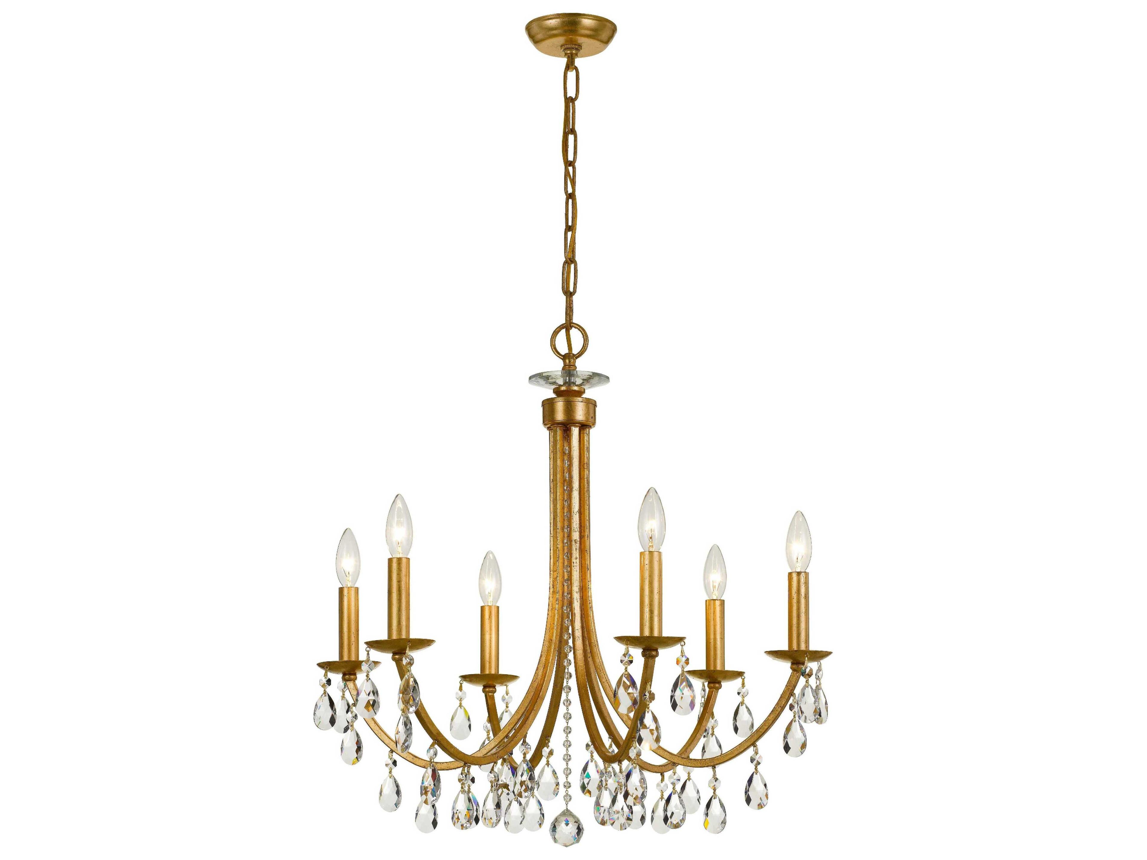 Bridgehampton 6-Light Steel Crystal Candelabra Chandelier
