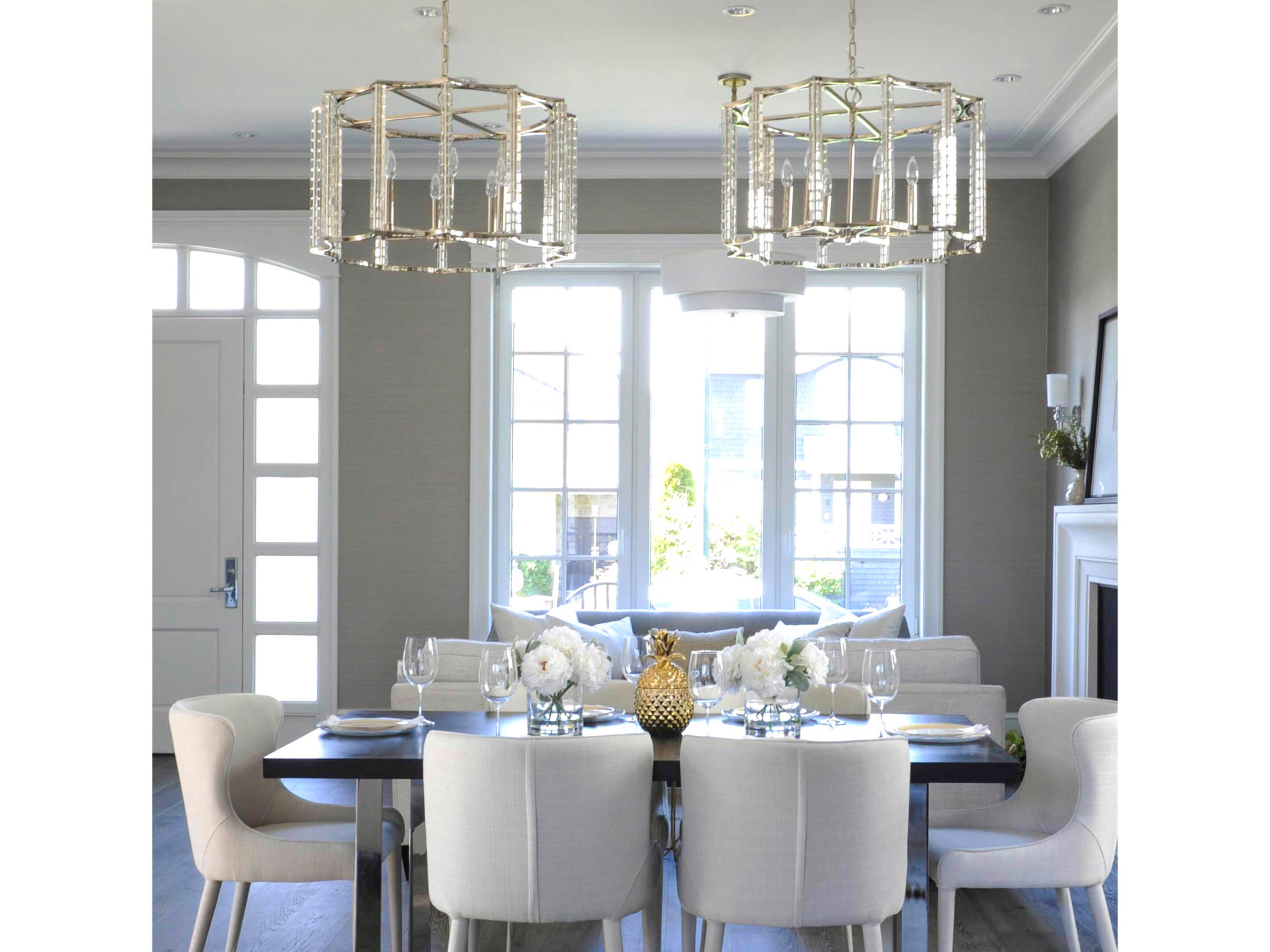 Crystorama Carson 6-Light Polished Nickel Crystal Candelabra Drum Chandelier