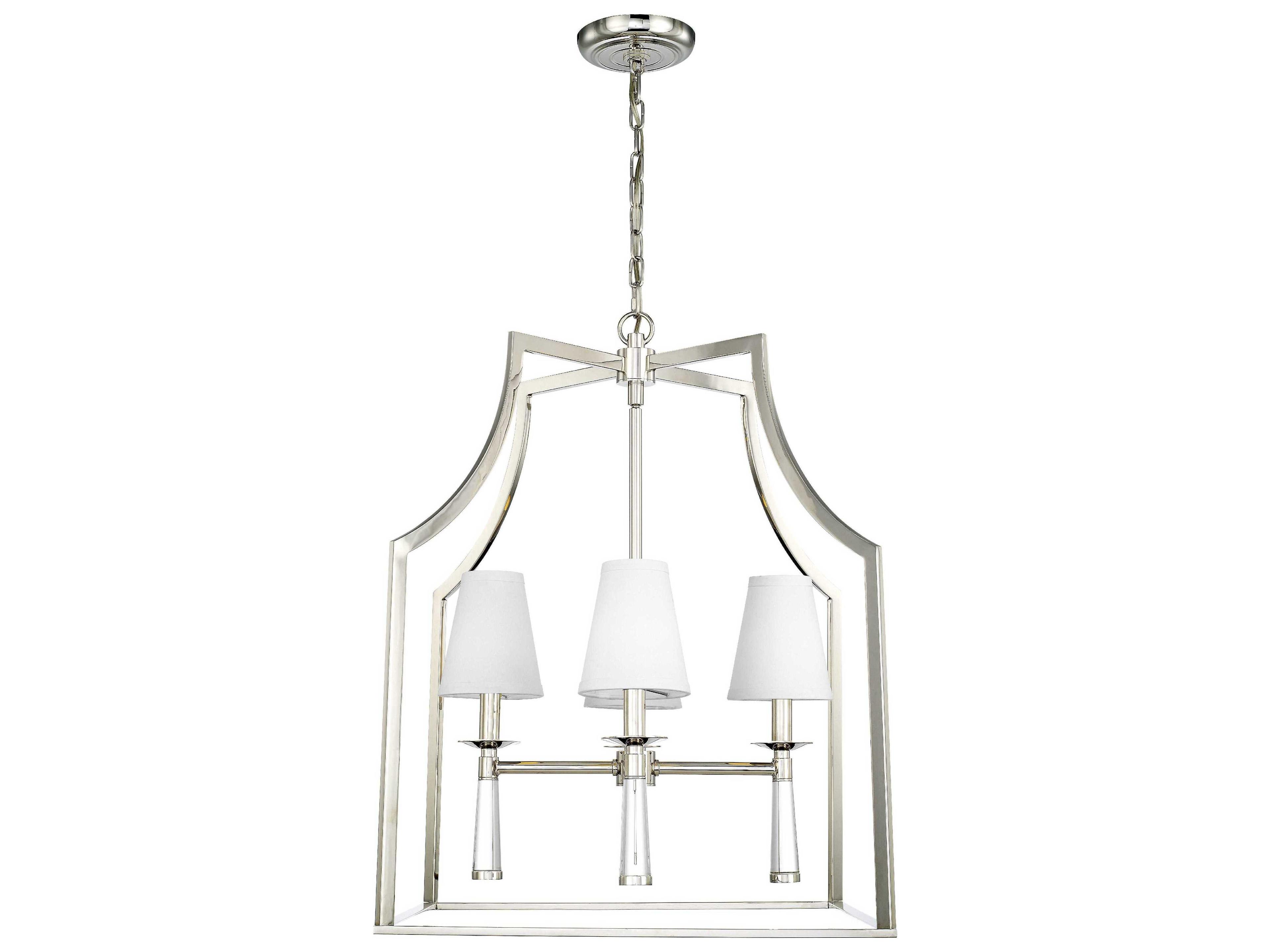 Baxter 4-Light Polished Nickel Steel Candelabra Chandelier