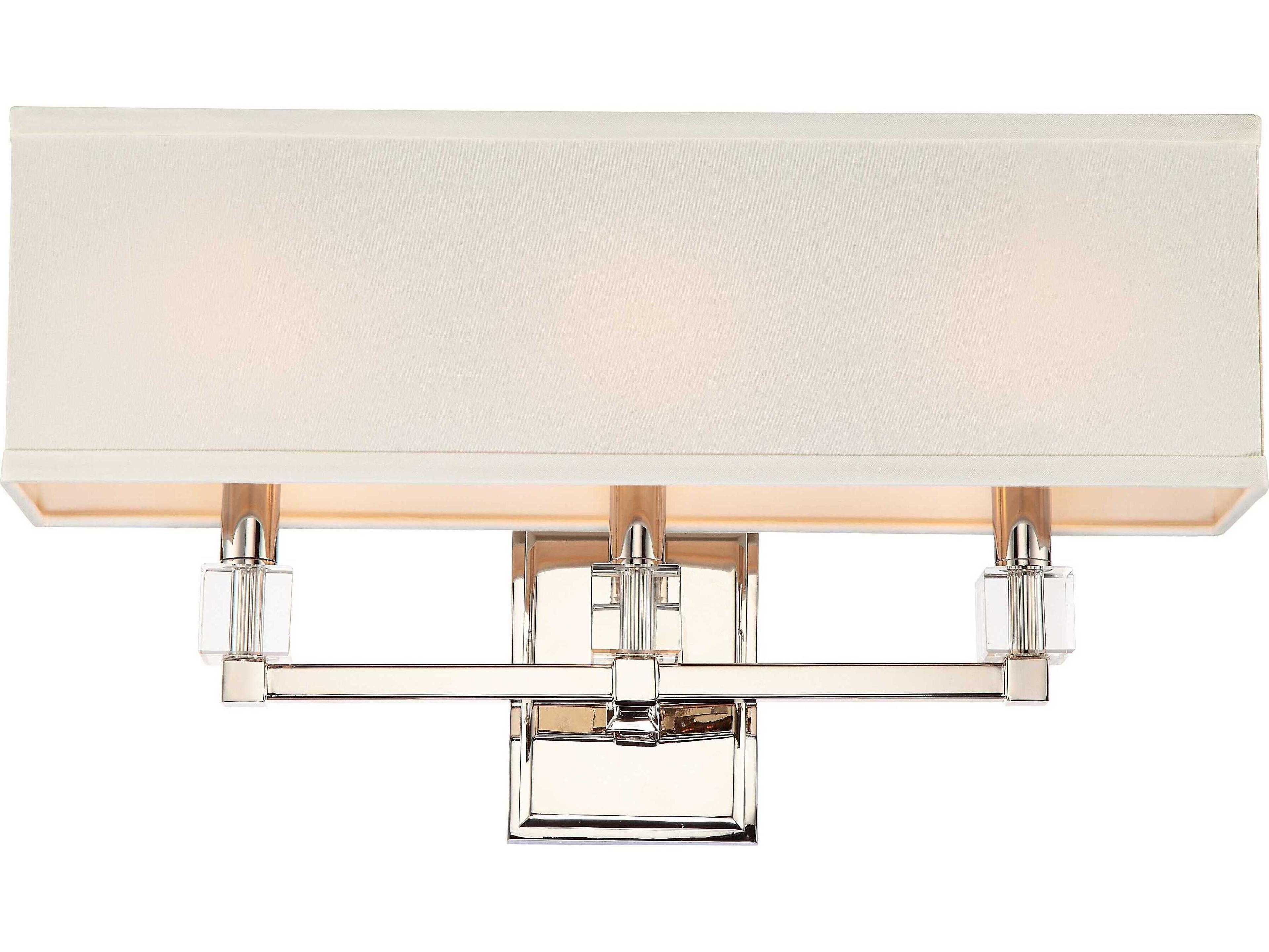 Dixon 3-Light Polished Nickel Crystal Wall Sconce