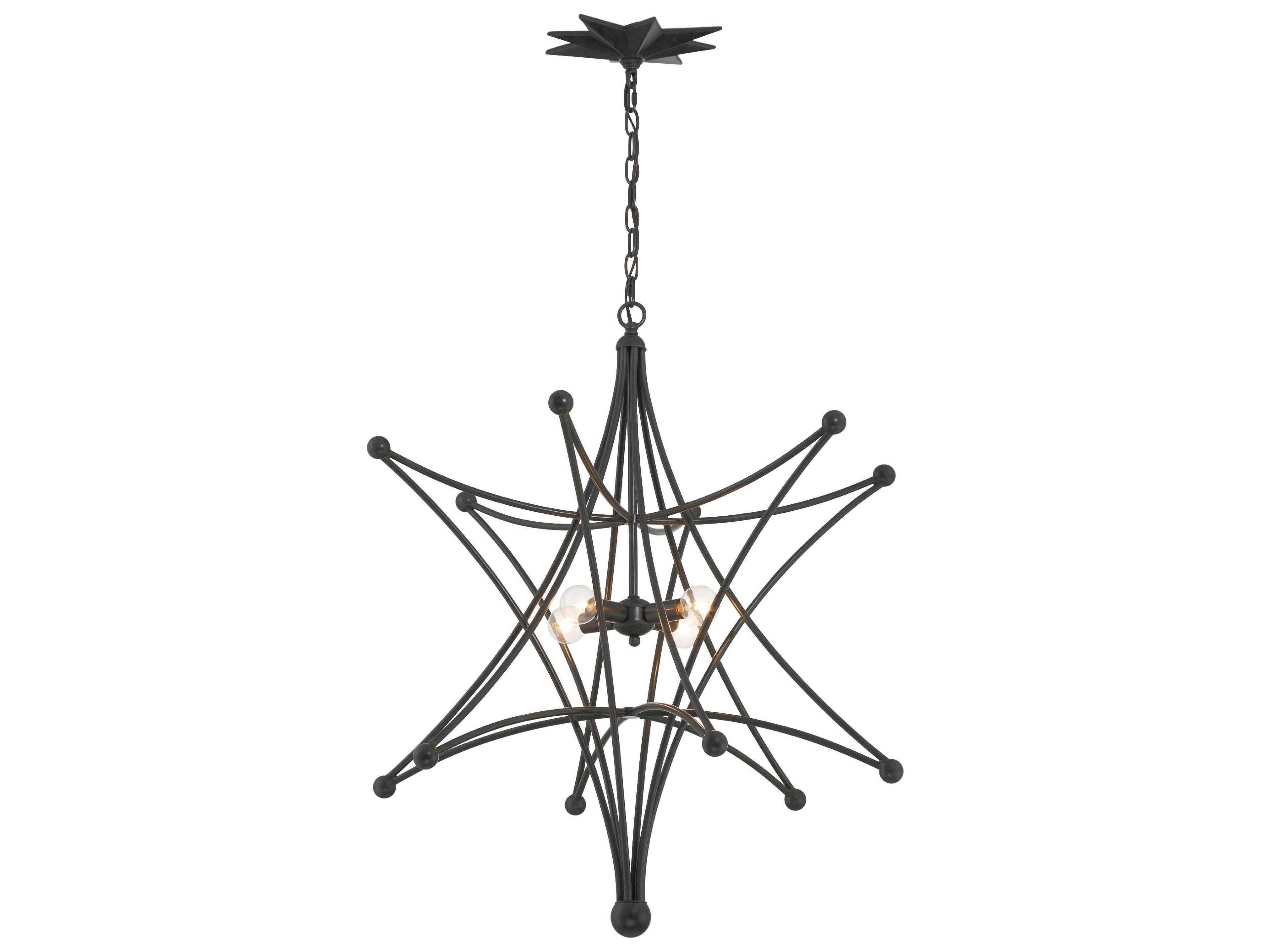Astro 4-Light Black Geometric Pendant