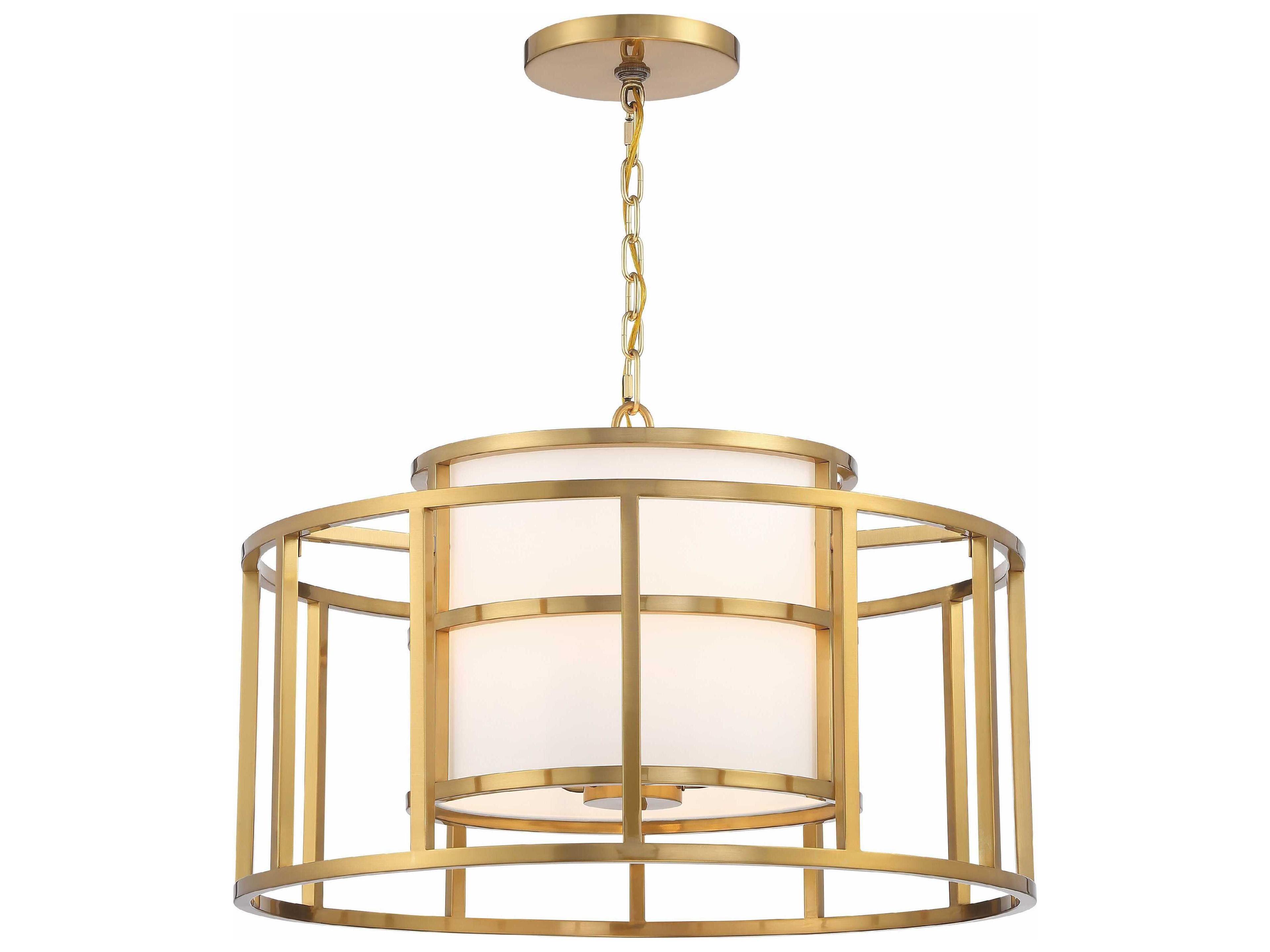 Hulton 5-Light Luxe Gold Drum Geometric Chandelier