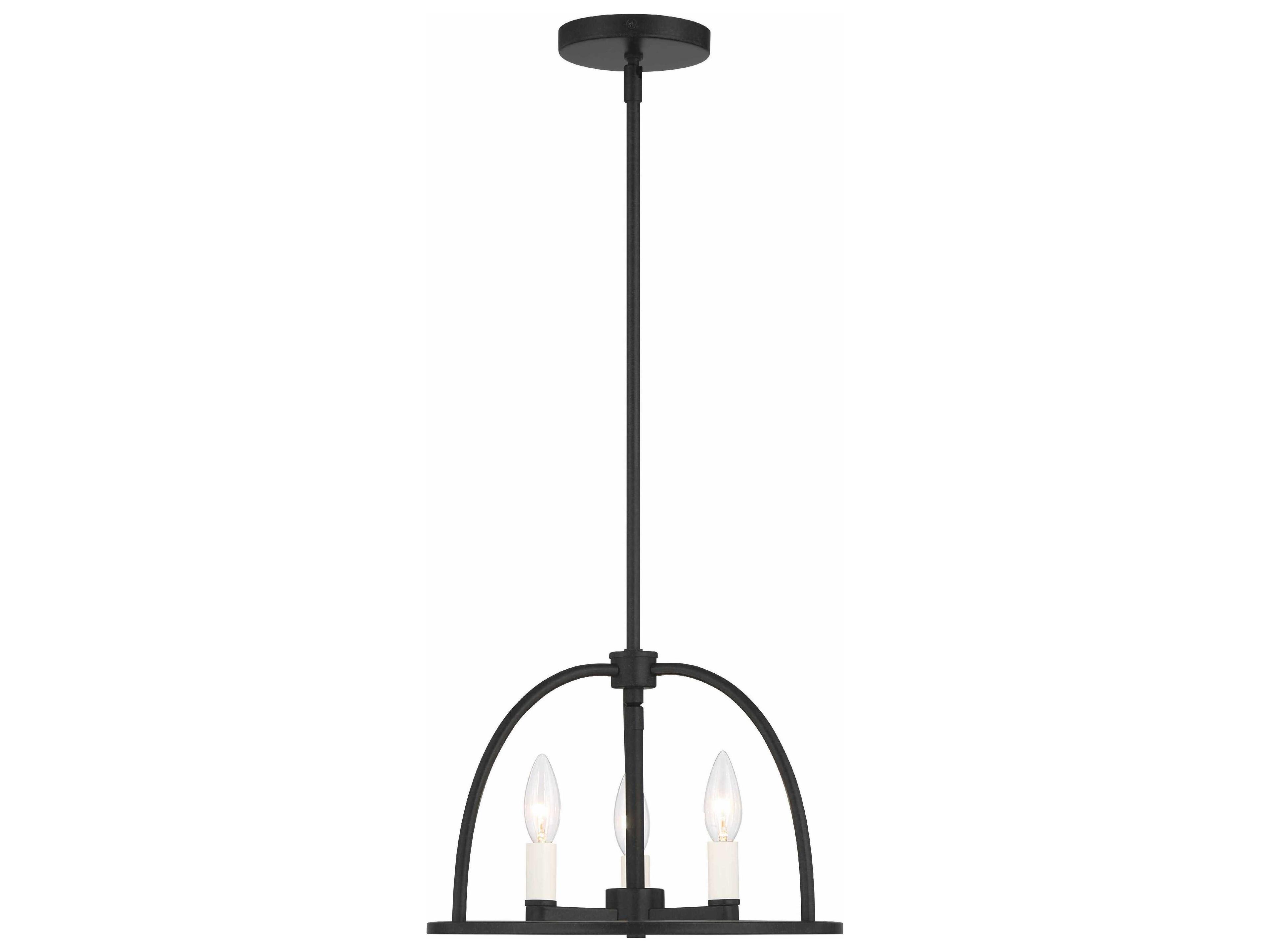 Abbott 3-Light Black Candelabra Chandelier