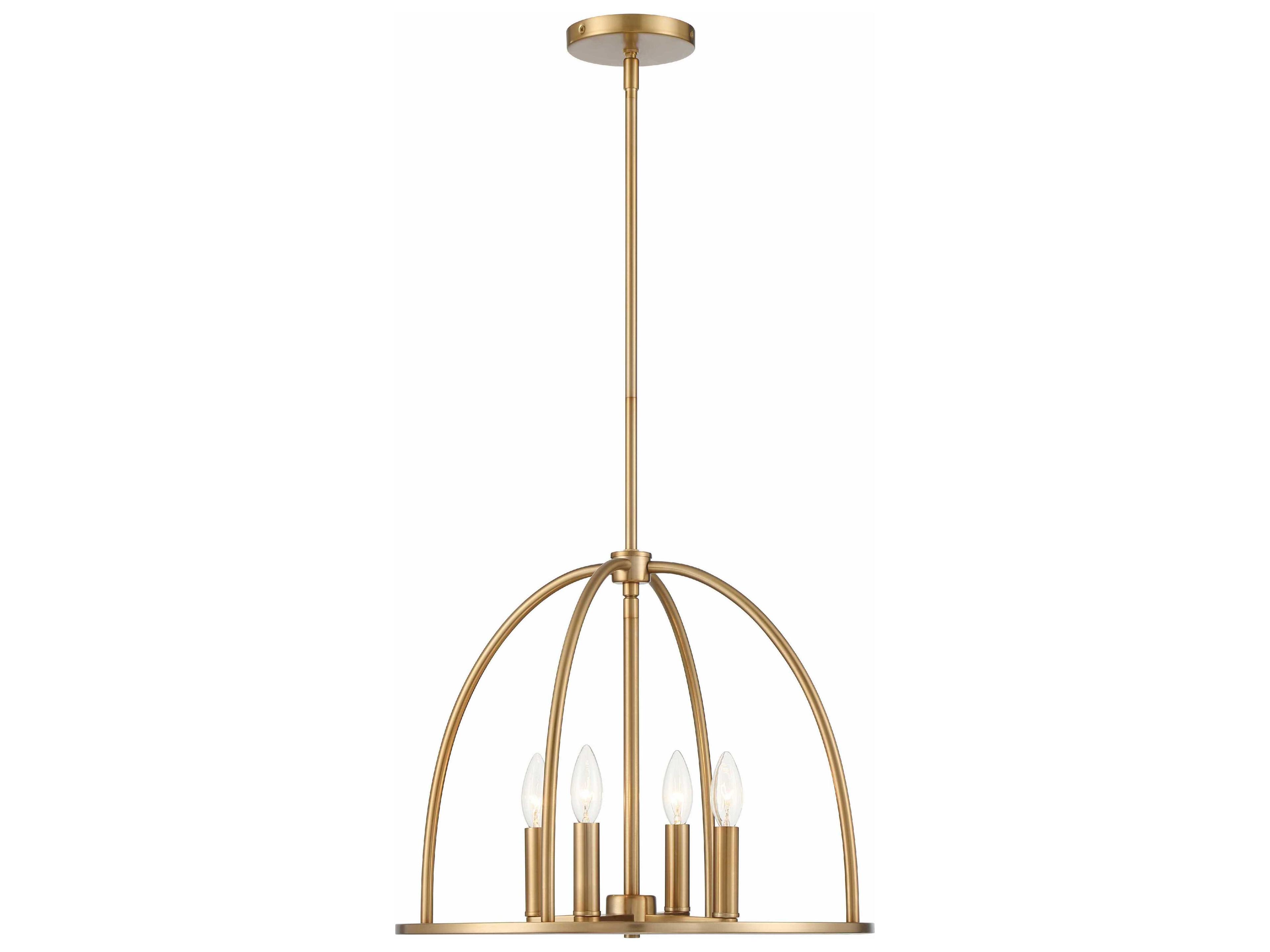 Abbott 4-Light Vibrant Gold Candelabra Chandelier