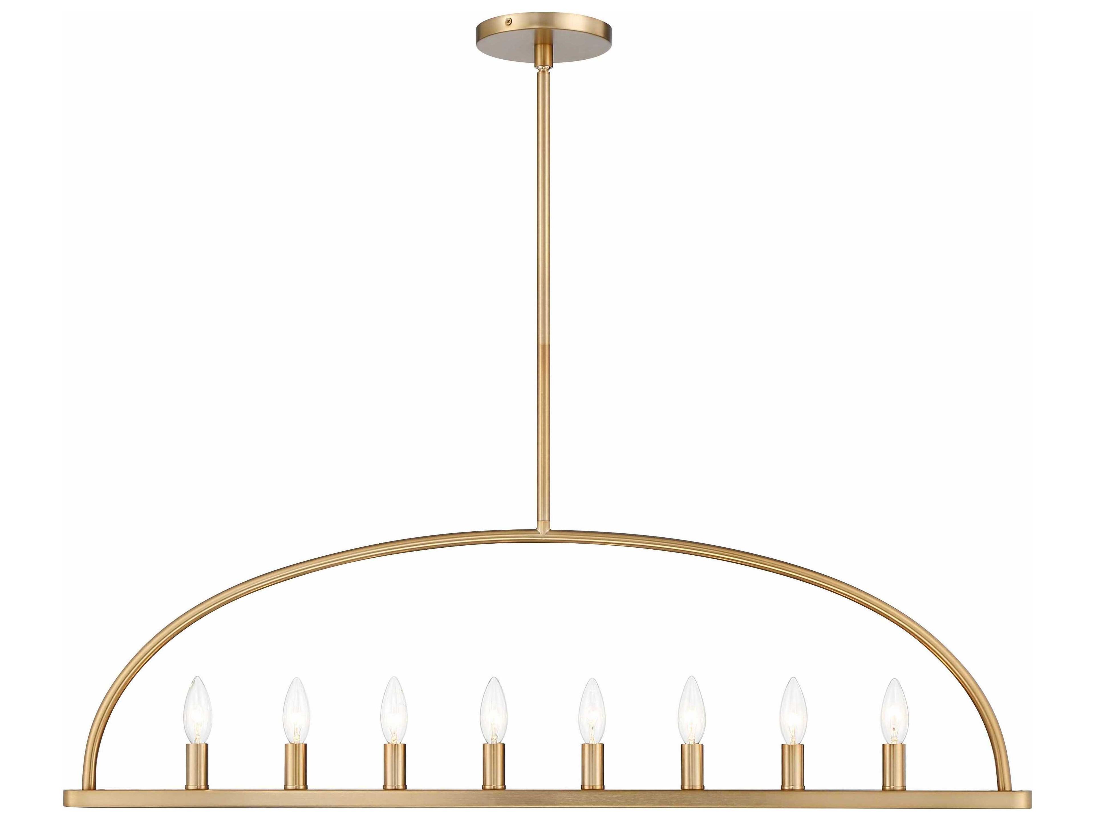 Abbott 8-Light Vibrant Gold Island Pendant