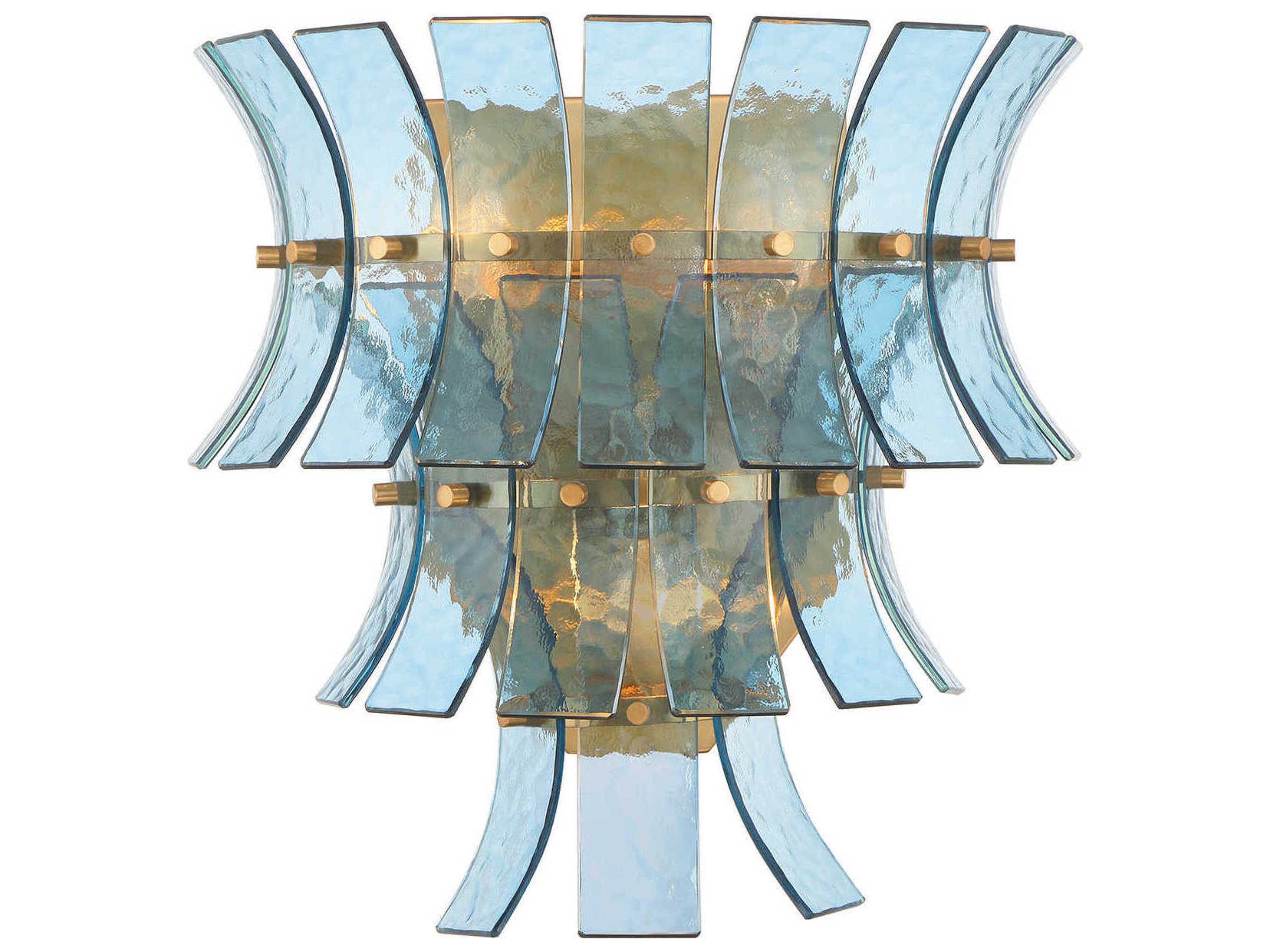 Abigail 3-Light Aged Brass Wall Sconce