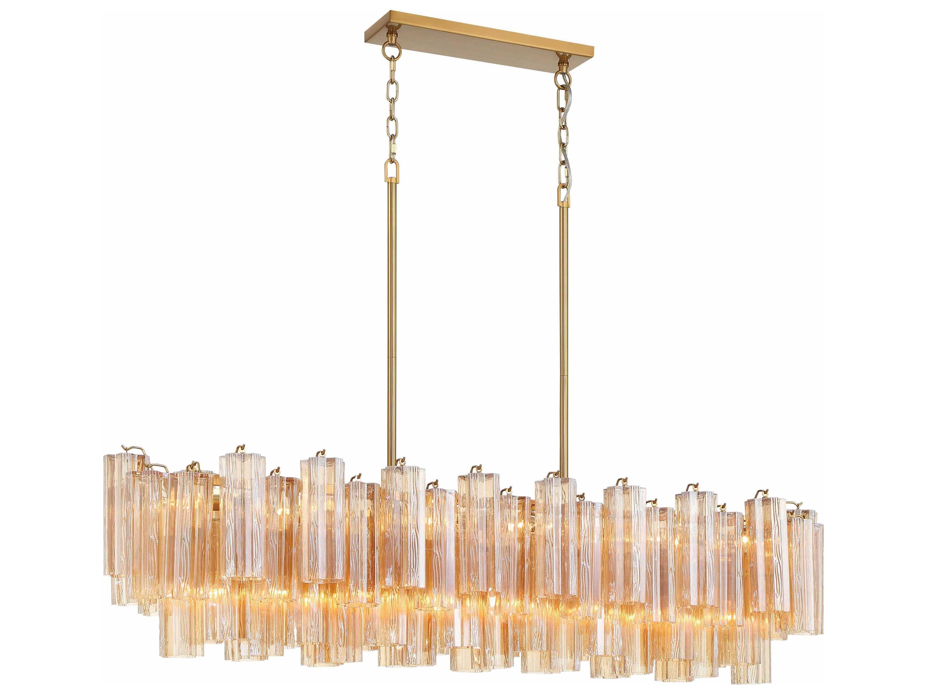 Addis 14-Light Aged Brass Island Pendant