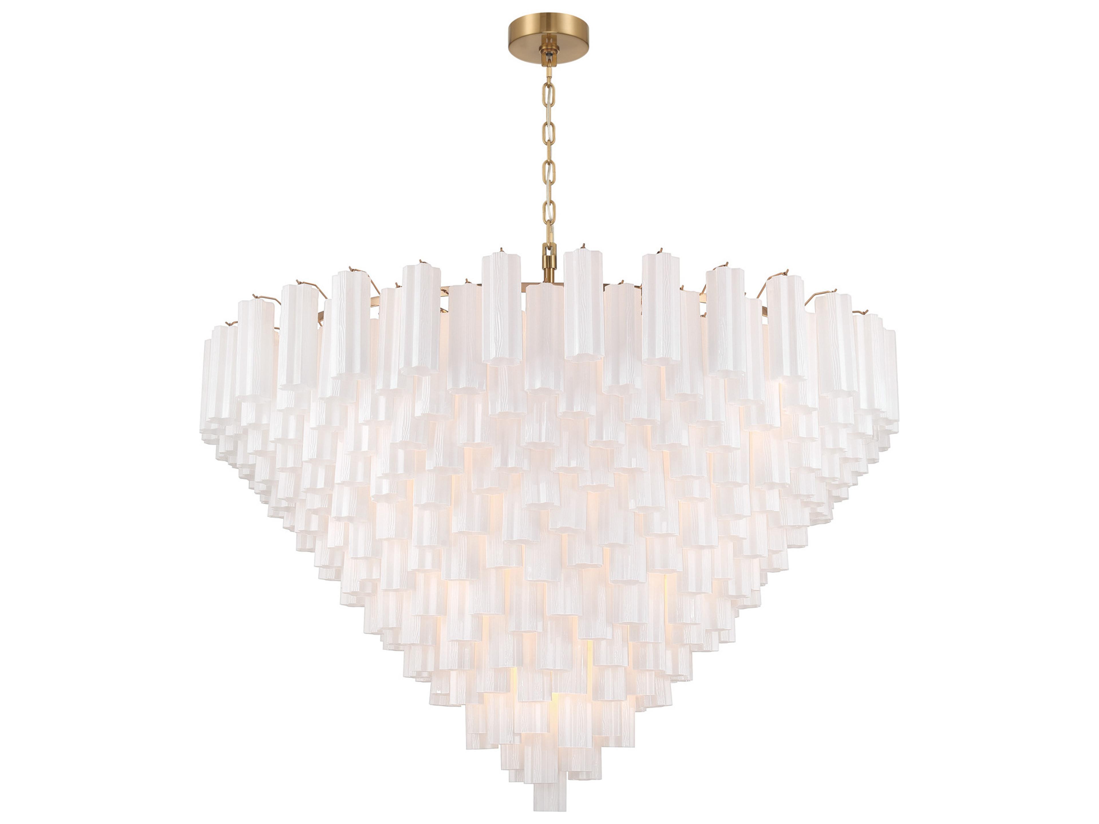 Addis 40-Light Gold Candelabra Tiered Chandelier