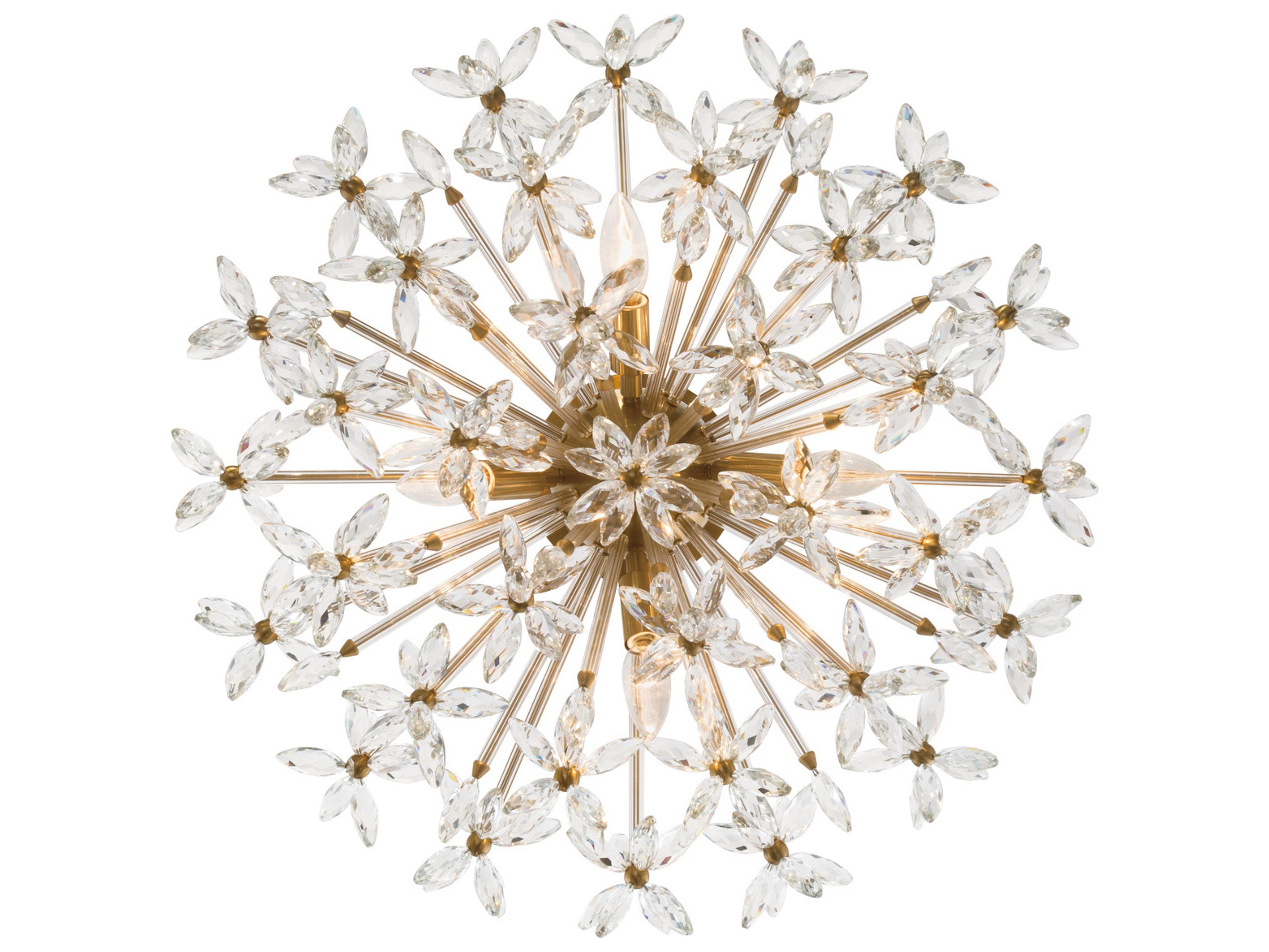 Crystorama Adley 4-Light Gold Sputnik Semi Flush Mount