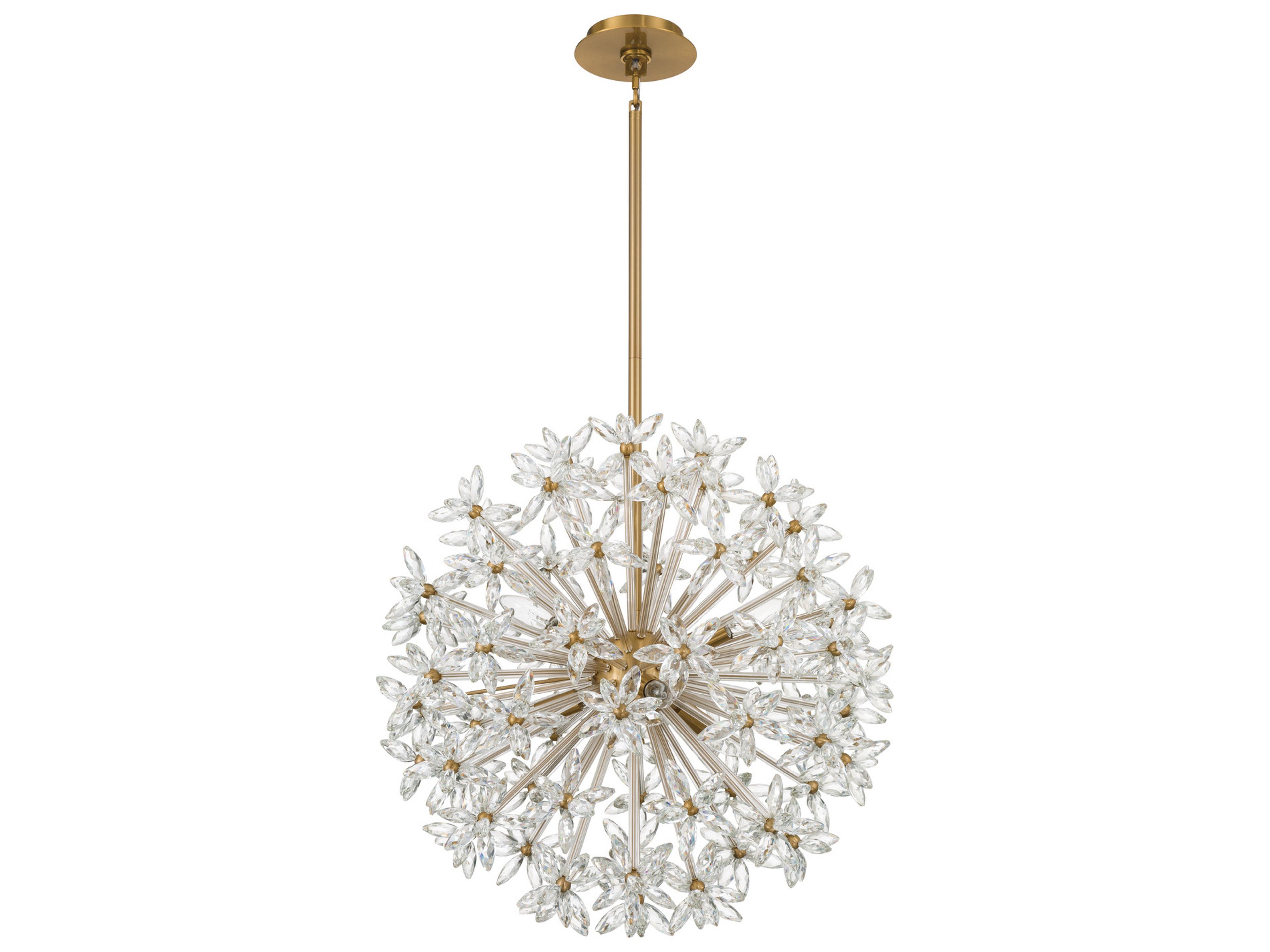 Crystorama Adley 6-Light Gold Sputnik Pendant