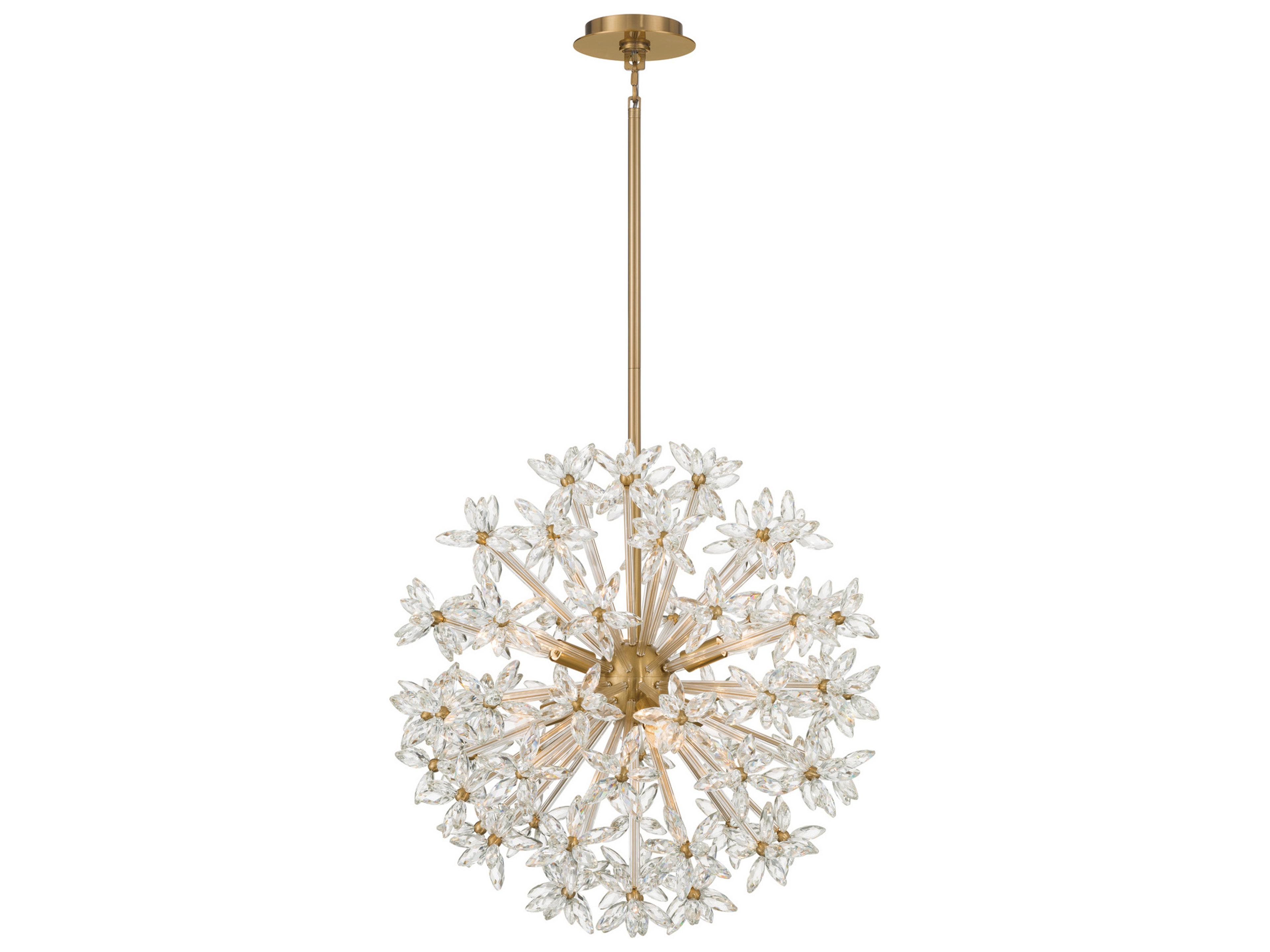 Crystorama Adley 6-Light Gold Sputnik Pendant