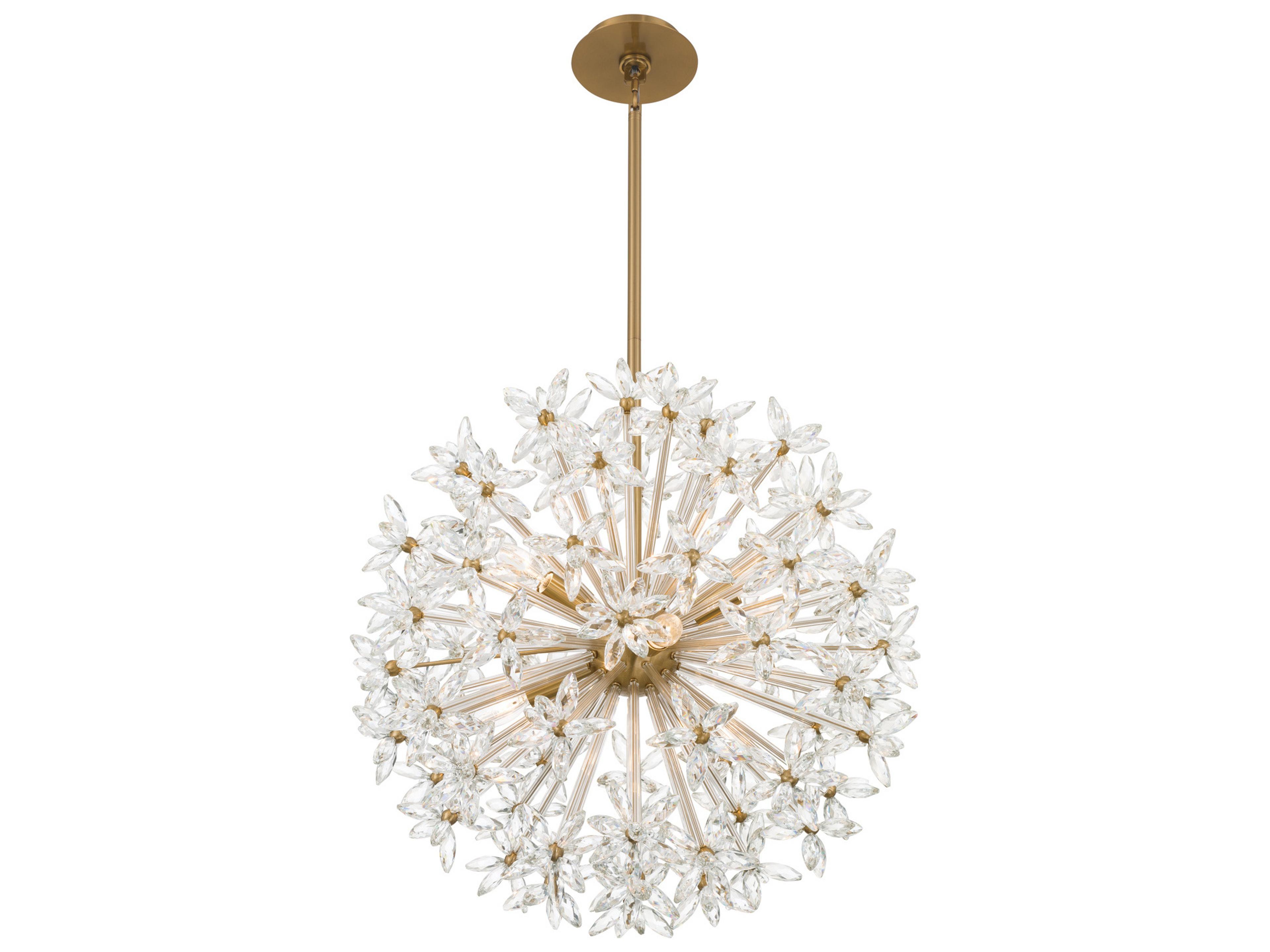 Crystorama Adley 6-Light Gold Sputnik Pendant