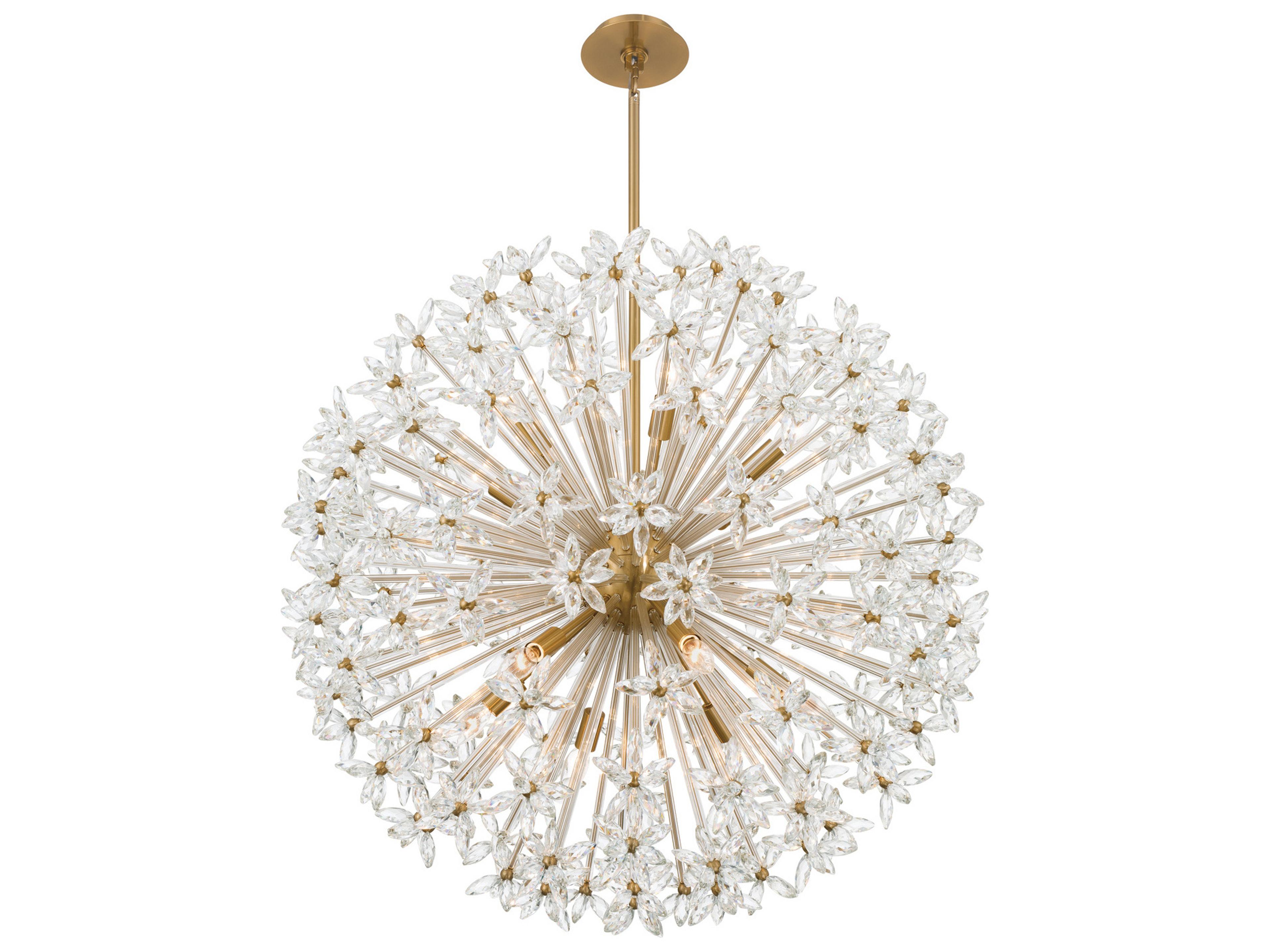 Crystorama Adley 12-Light Gold Sputnik Pendant