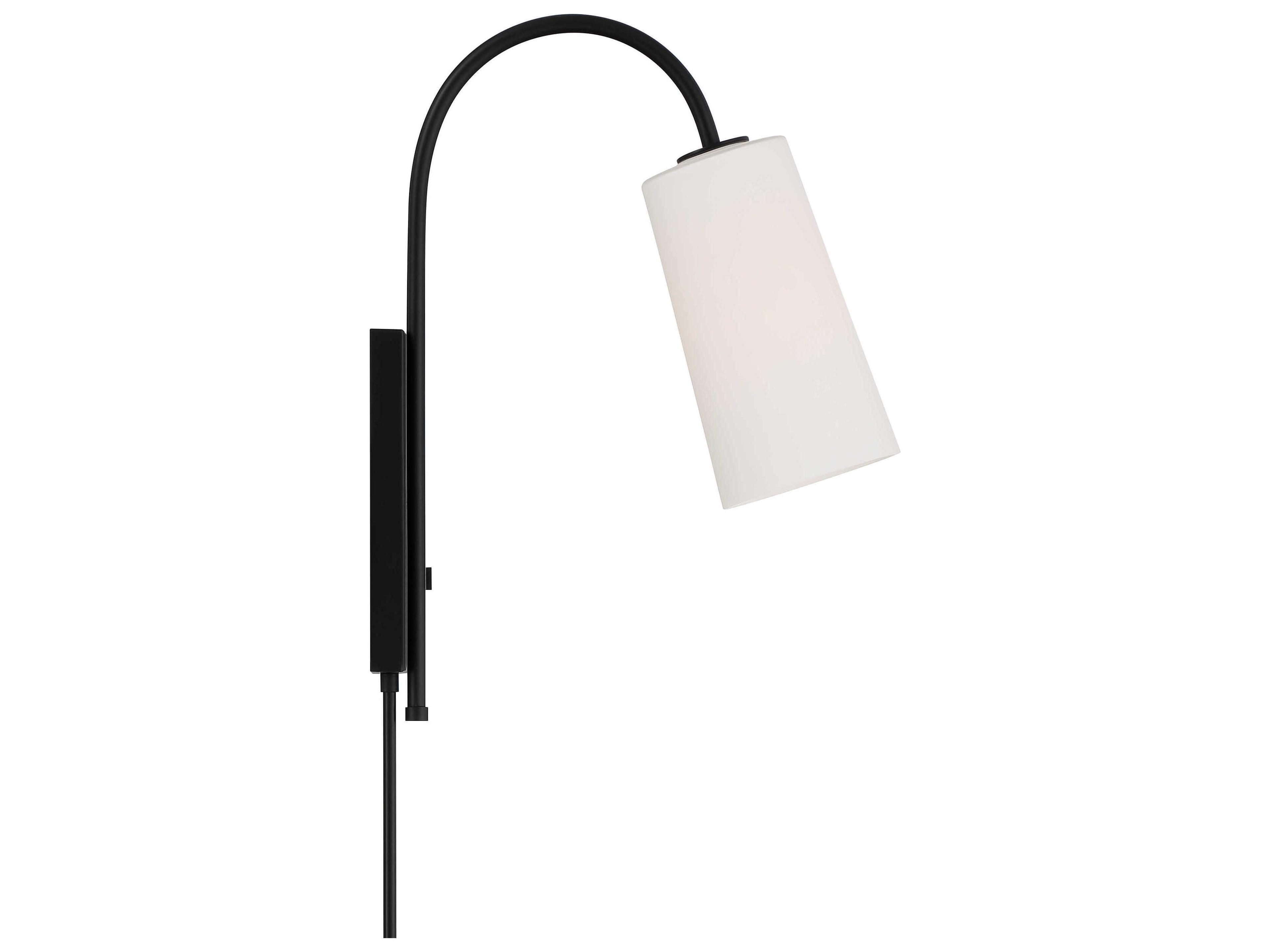 Crystorama Alexa 1-Light Matte Black Glass Wall Sconce