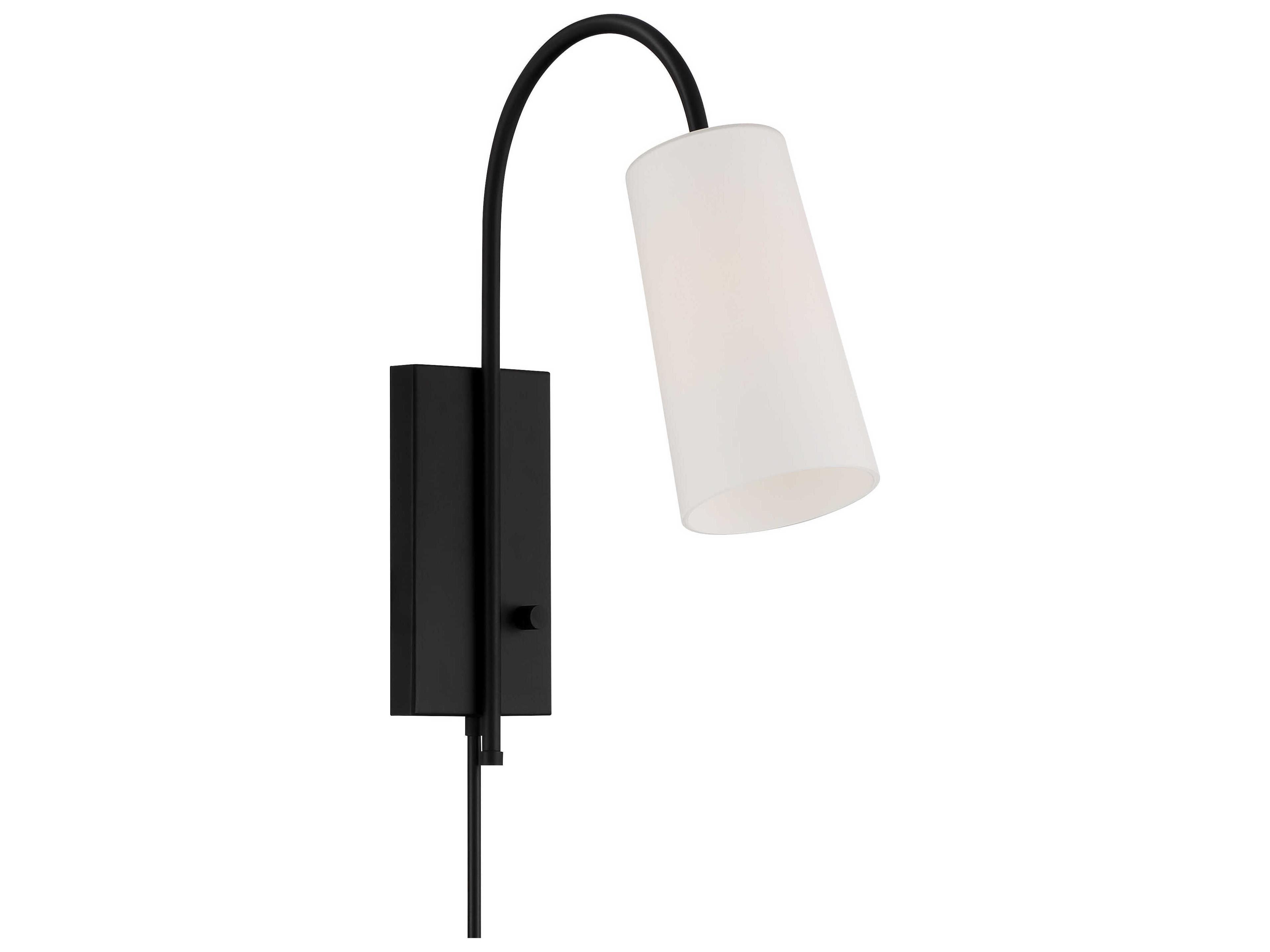Crystorama Alexa 1-Light Matte Black Glass Wall Sconce