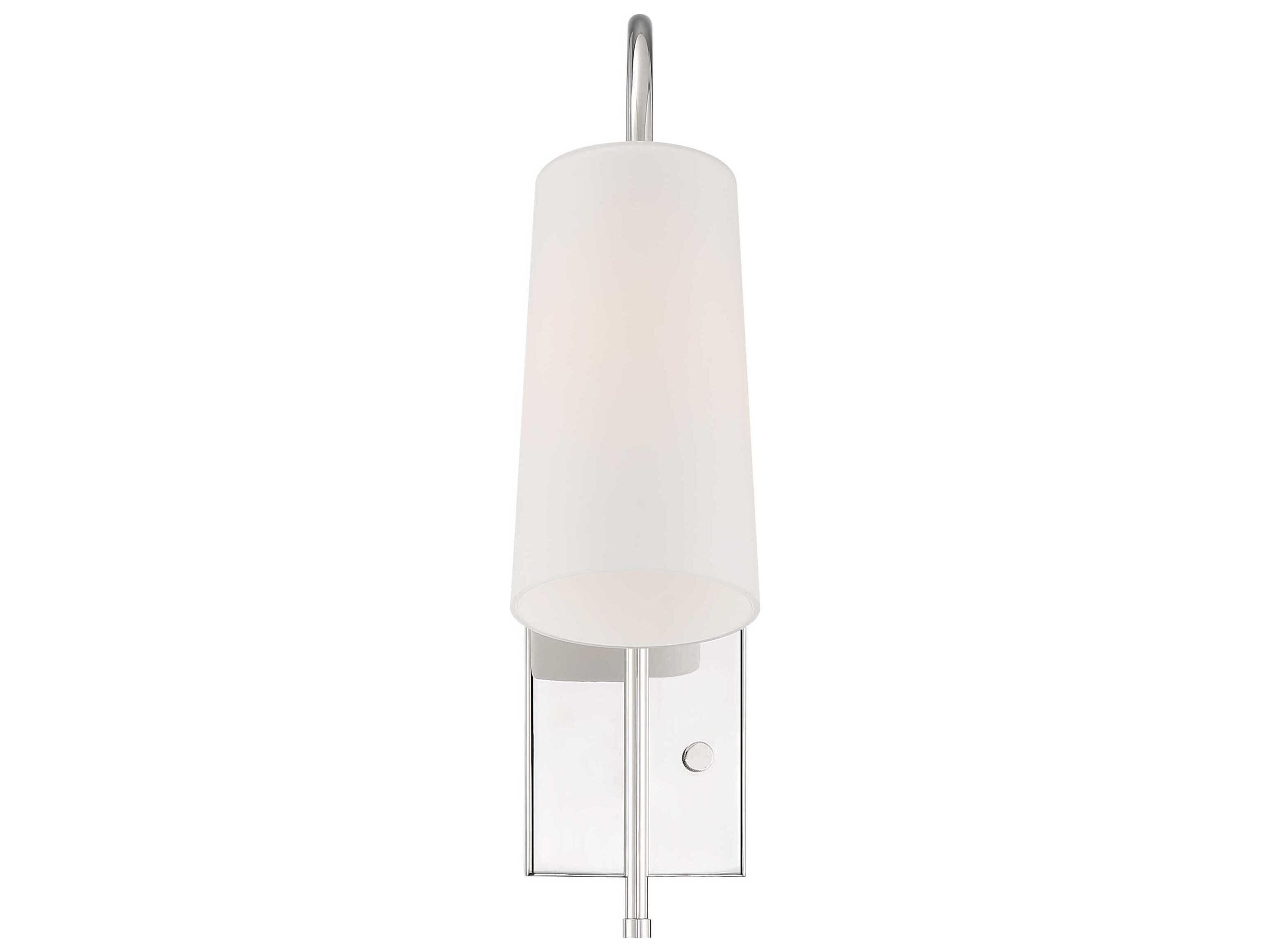 Crystorama Alexa 1-Light Polished Nickel Glass Wall Sconce