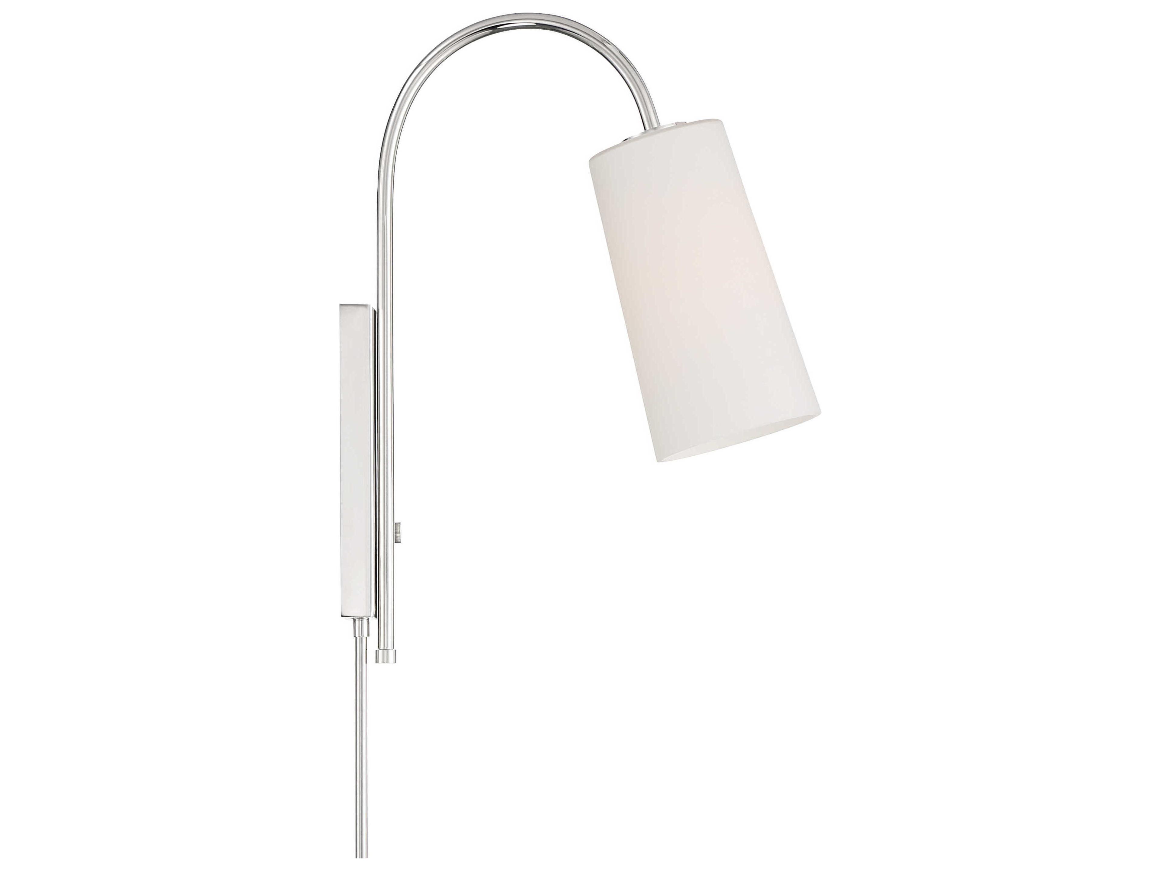 Crystorama Alexa 1-Light Polished Nickel Glass Wall Sconce