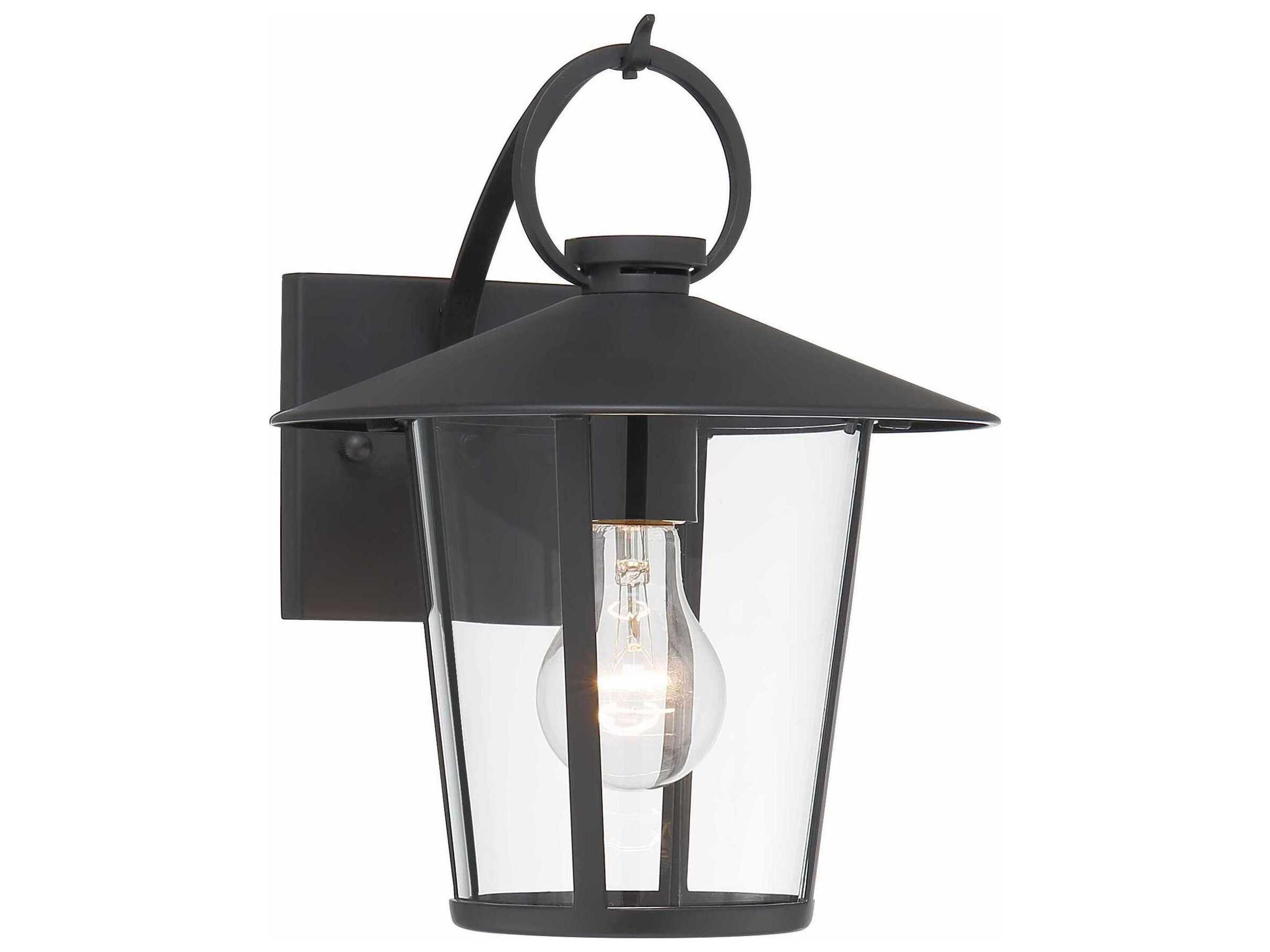 Andover 1 - Light Outdoor Wall Light with Clear Glass Shade
