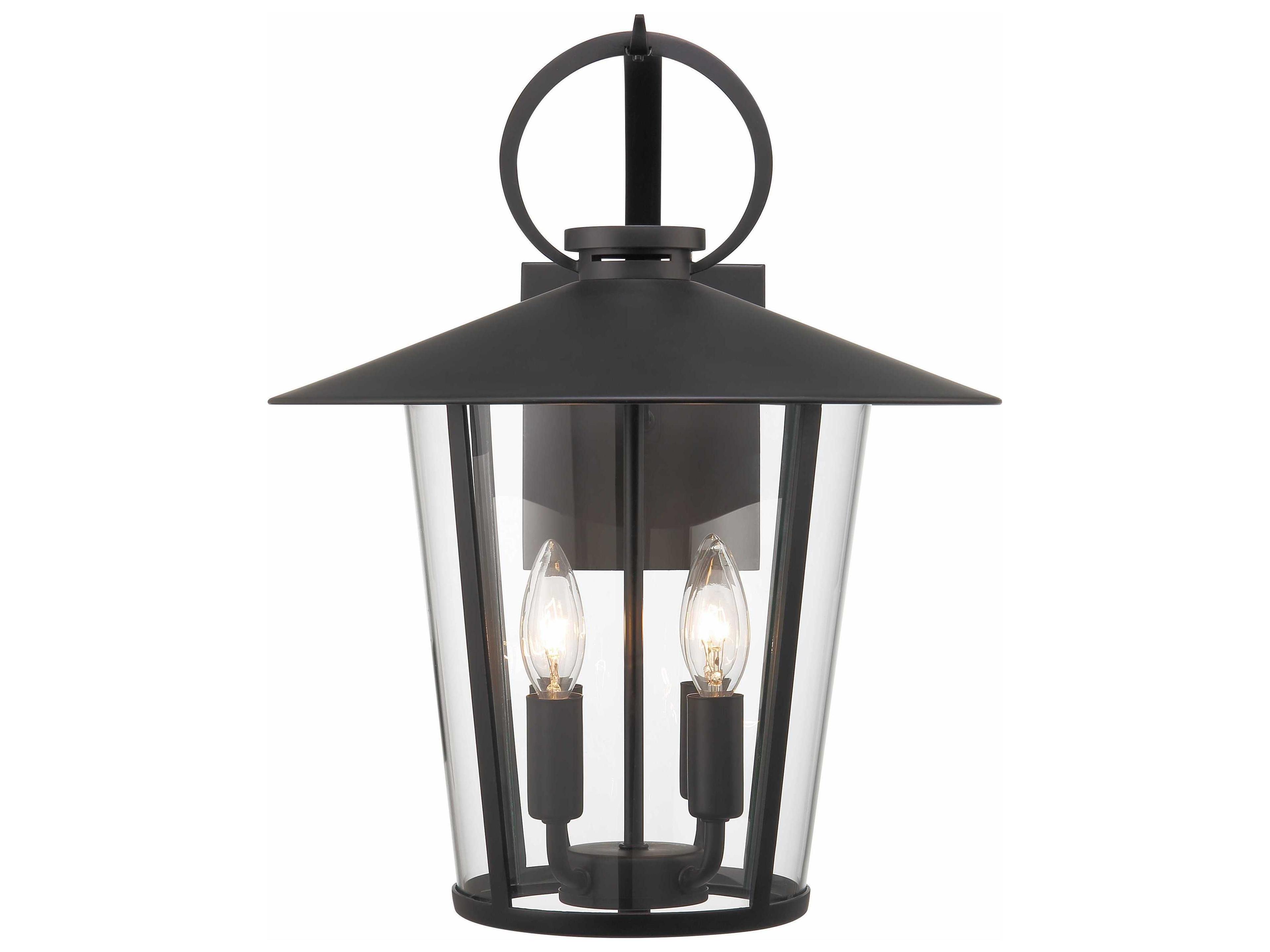 Crystorama Andover 4 - Light Outdoor Wall Light with Clear Glass Shade