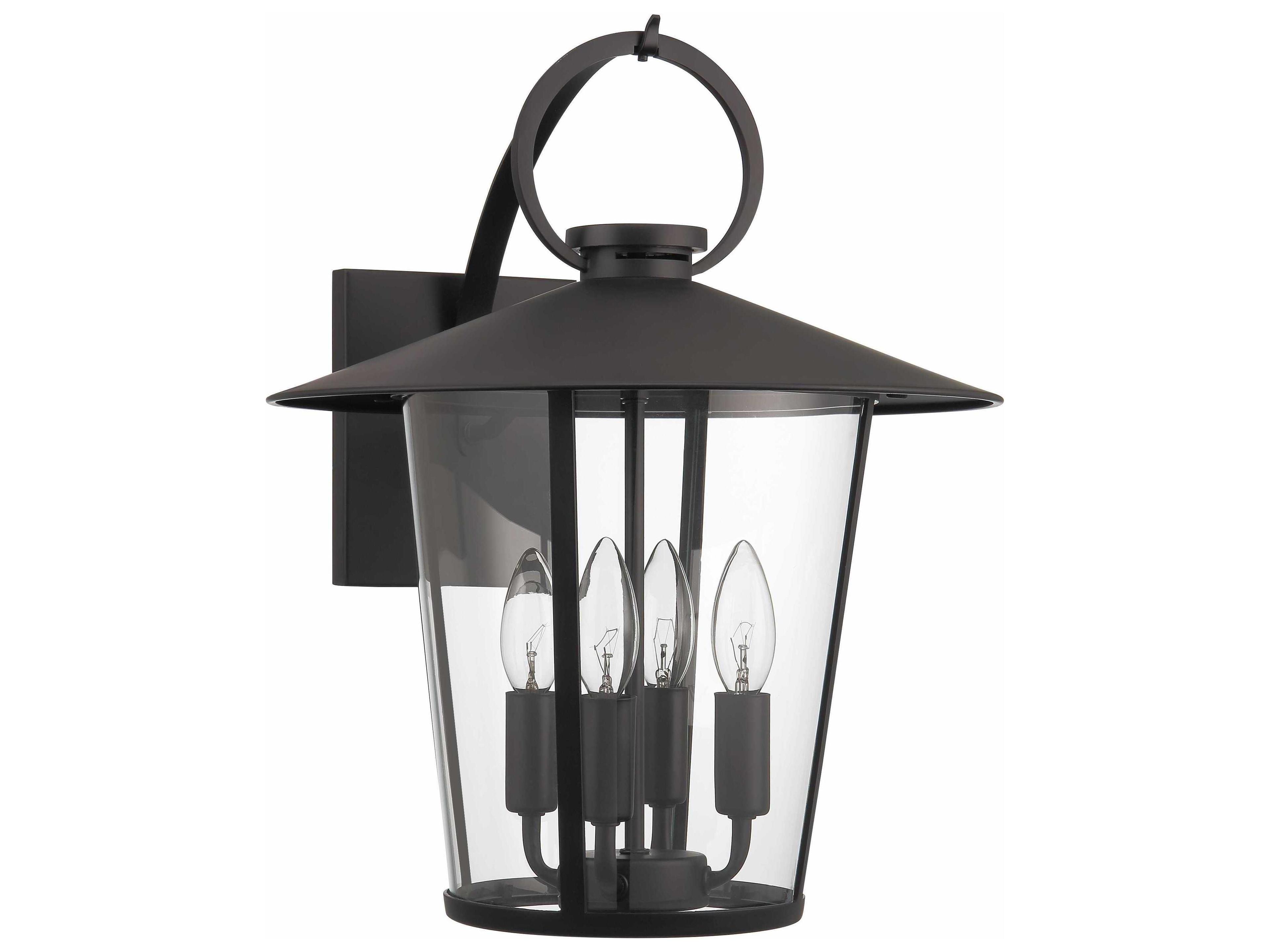 Crystorama Andover 4 - Light Outdoor Wall Light with Clear Glass Shade