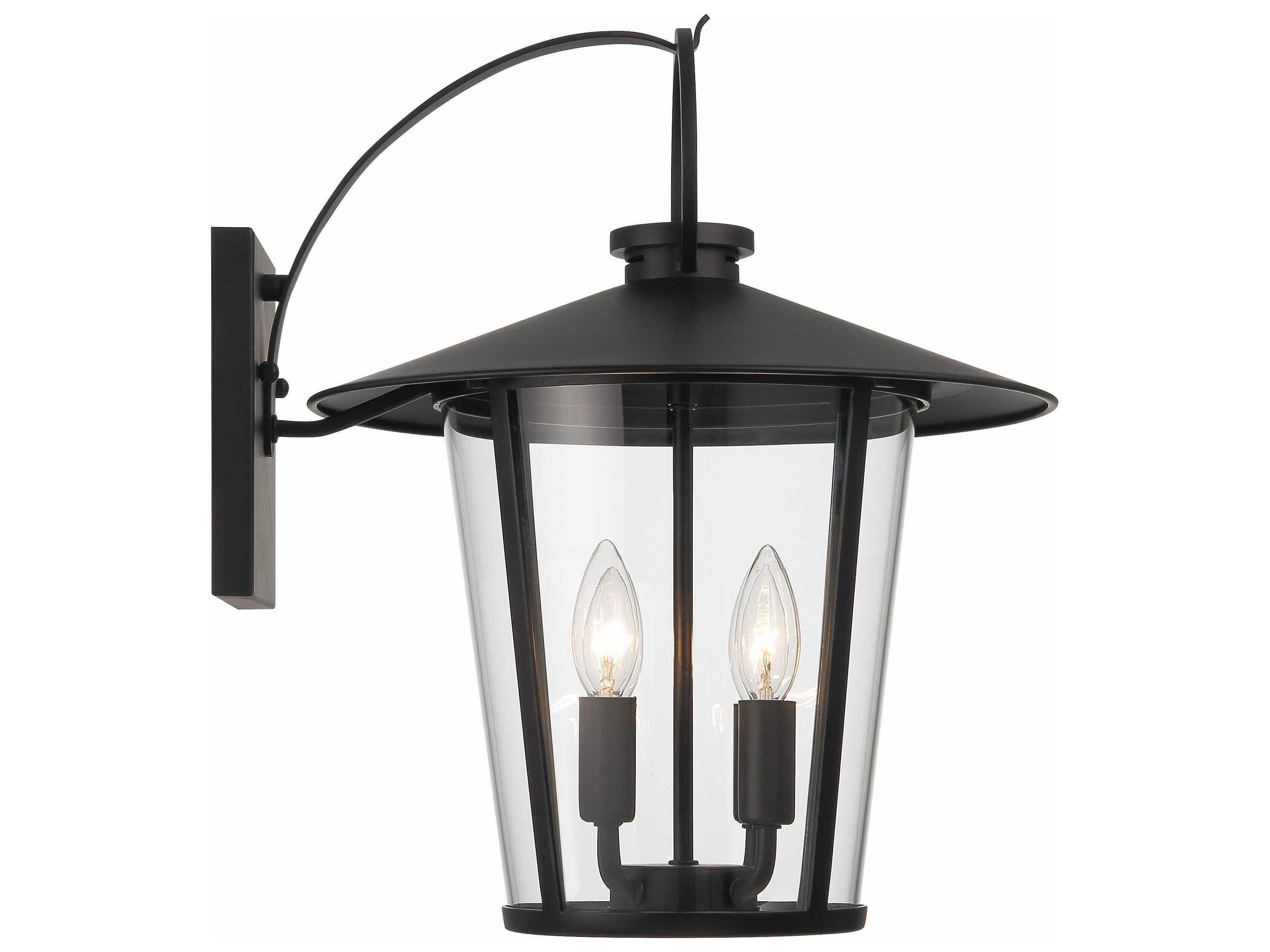 Crystorama Andover 4 - Light Outdoor Wall Light with Clear Glass Shade