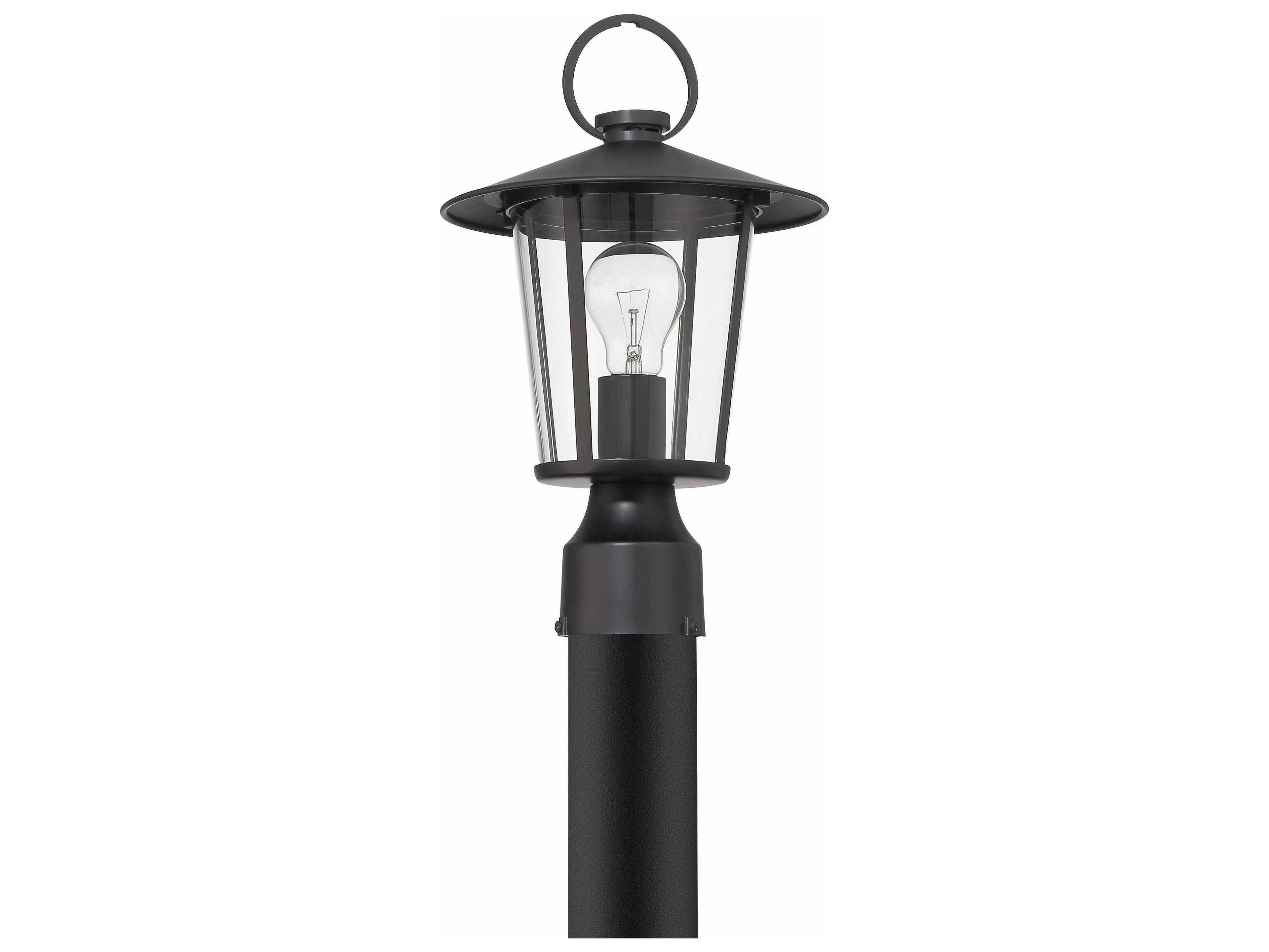 Crystorama Andover 1 - Light Outdoor Post Light with Clear Glass Shade