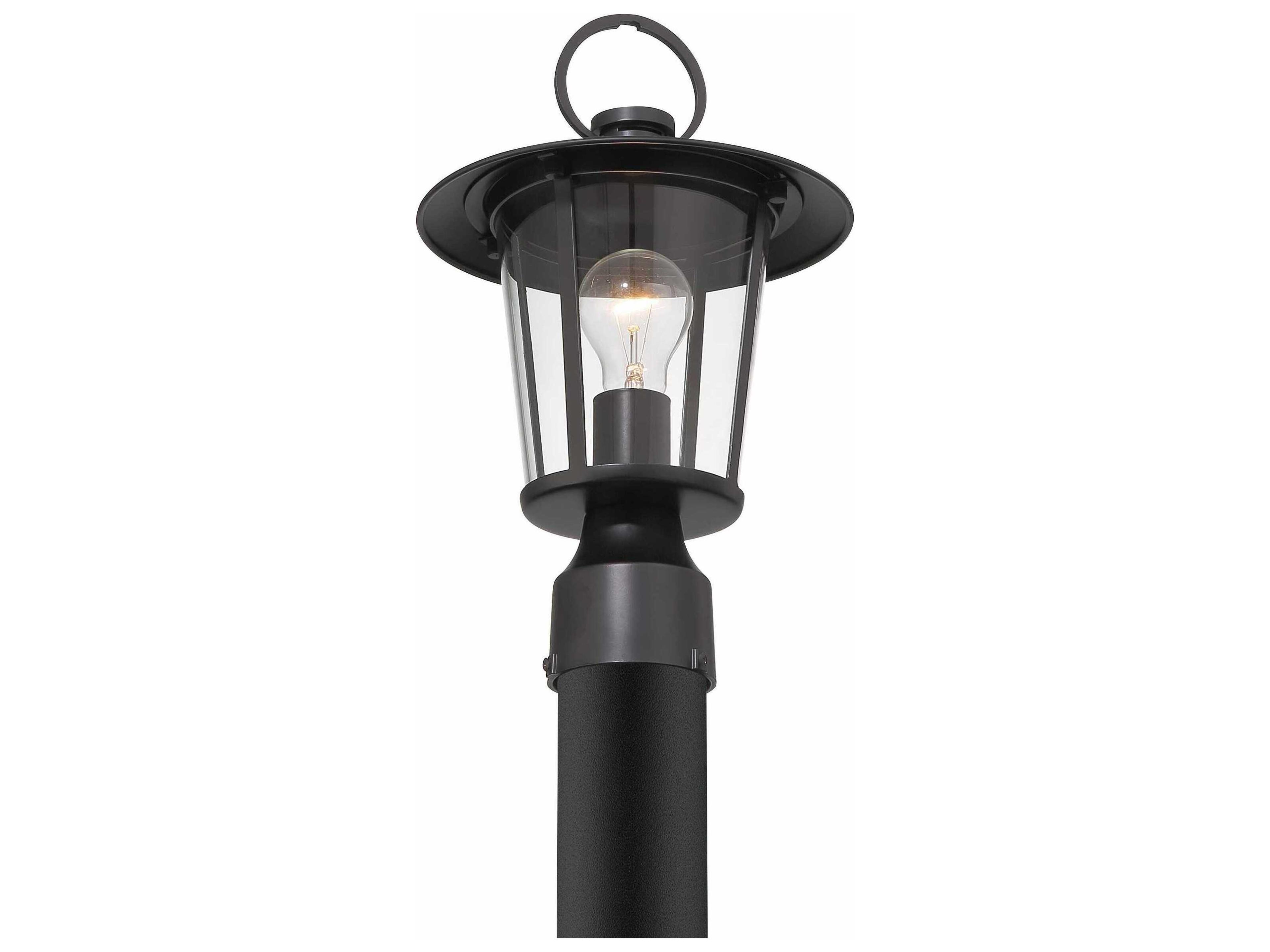 Crystorama Andover 1 - Light Outdoor Post Light with Clear Glass Shade