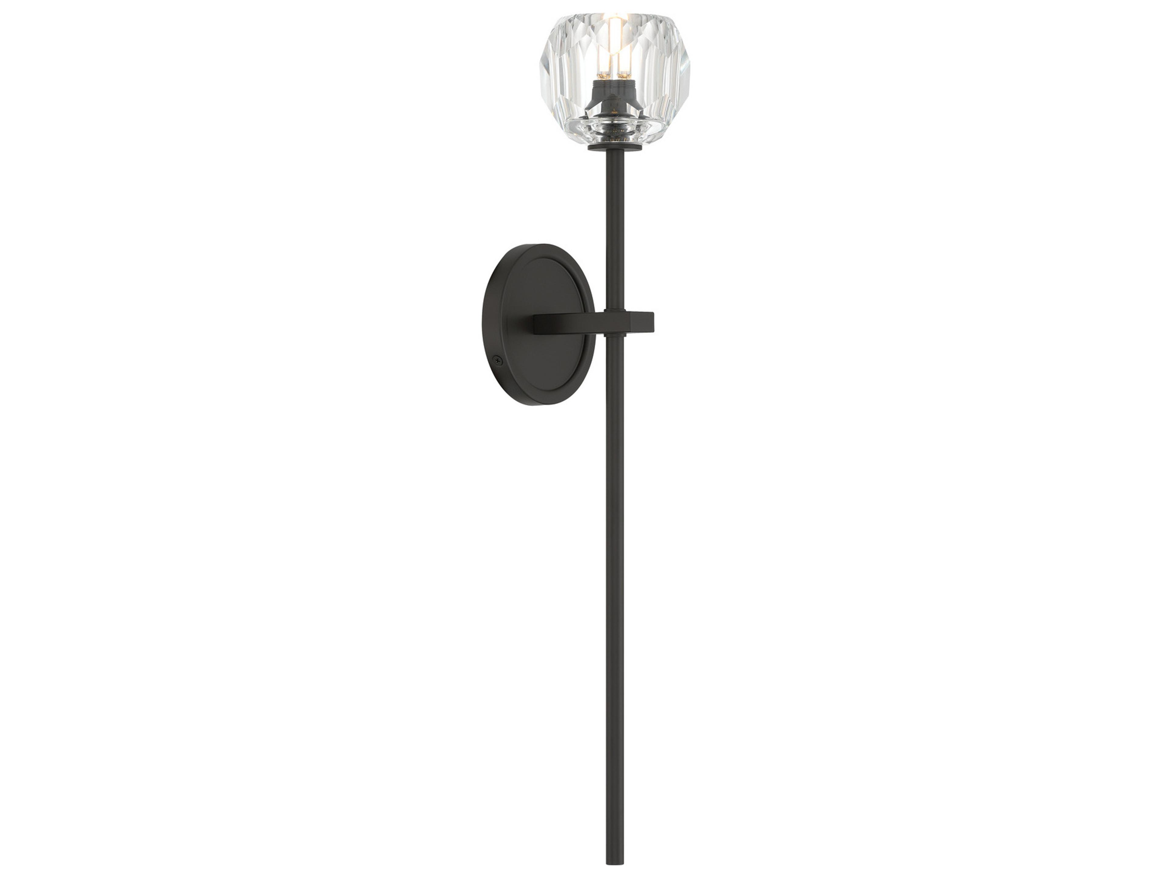 Aragon 1-Light Black Wall Sconce