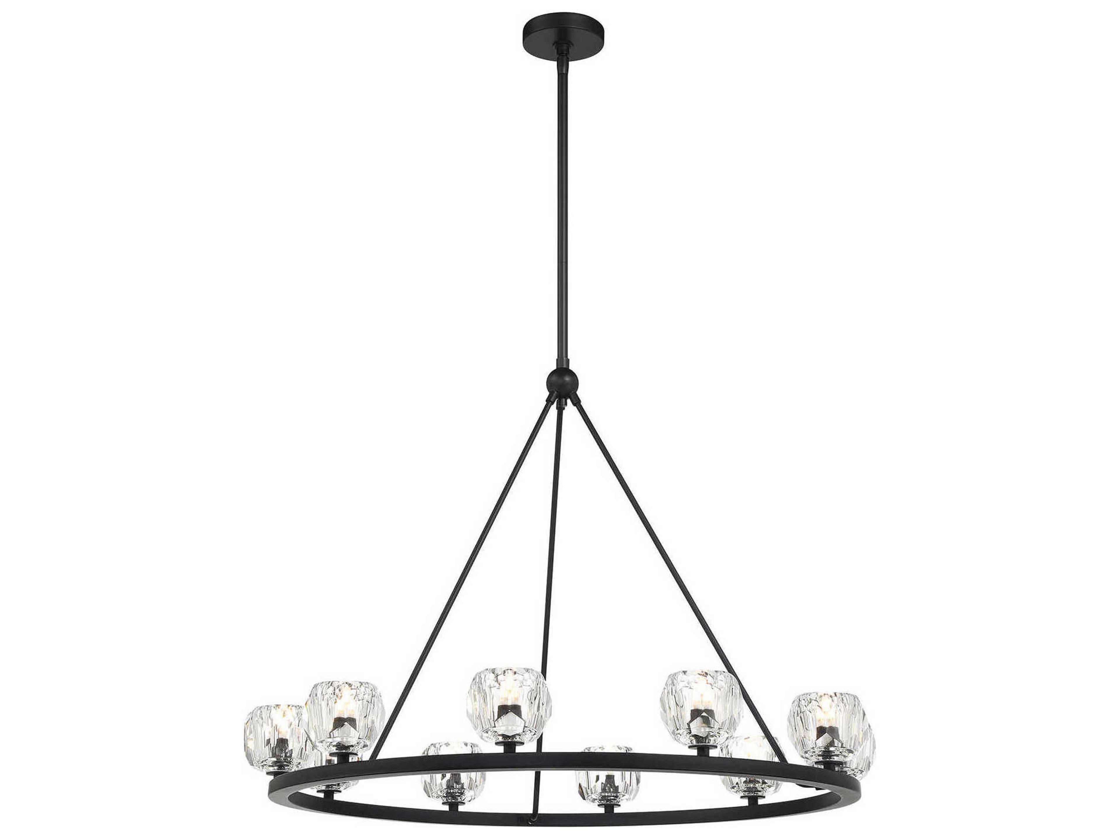 Aragon 10-Light Matte Black Chandelier