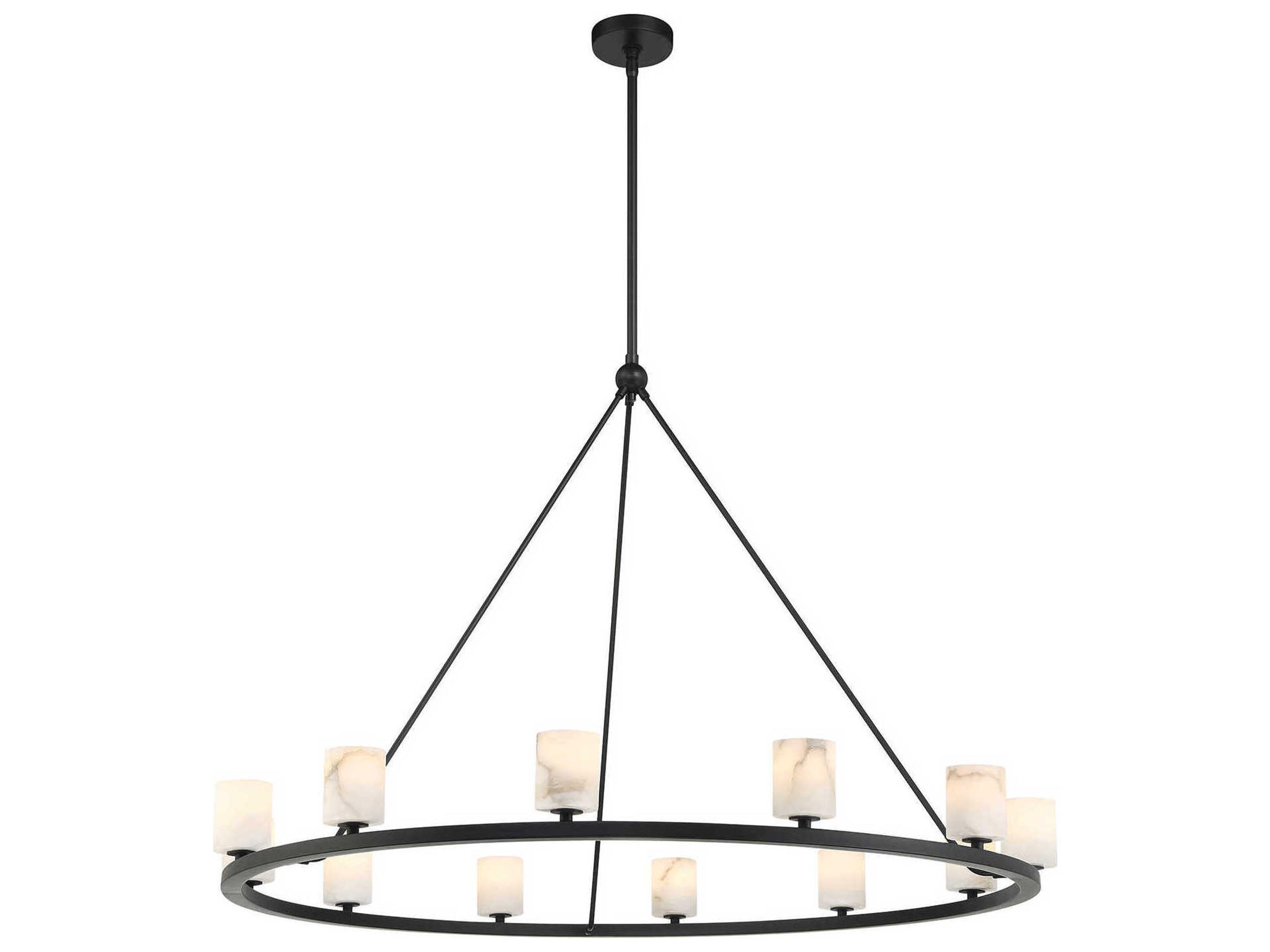 Aragon 12-Light Matte Black Chandelier