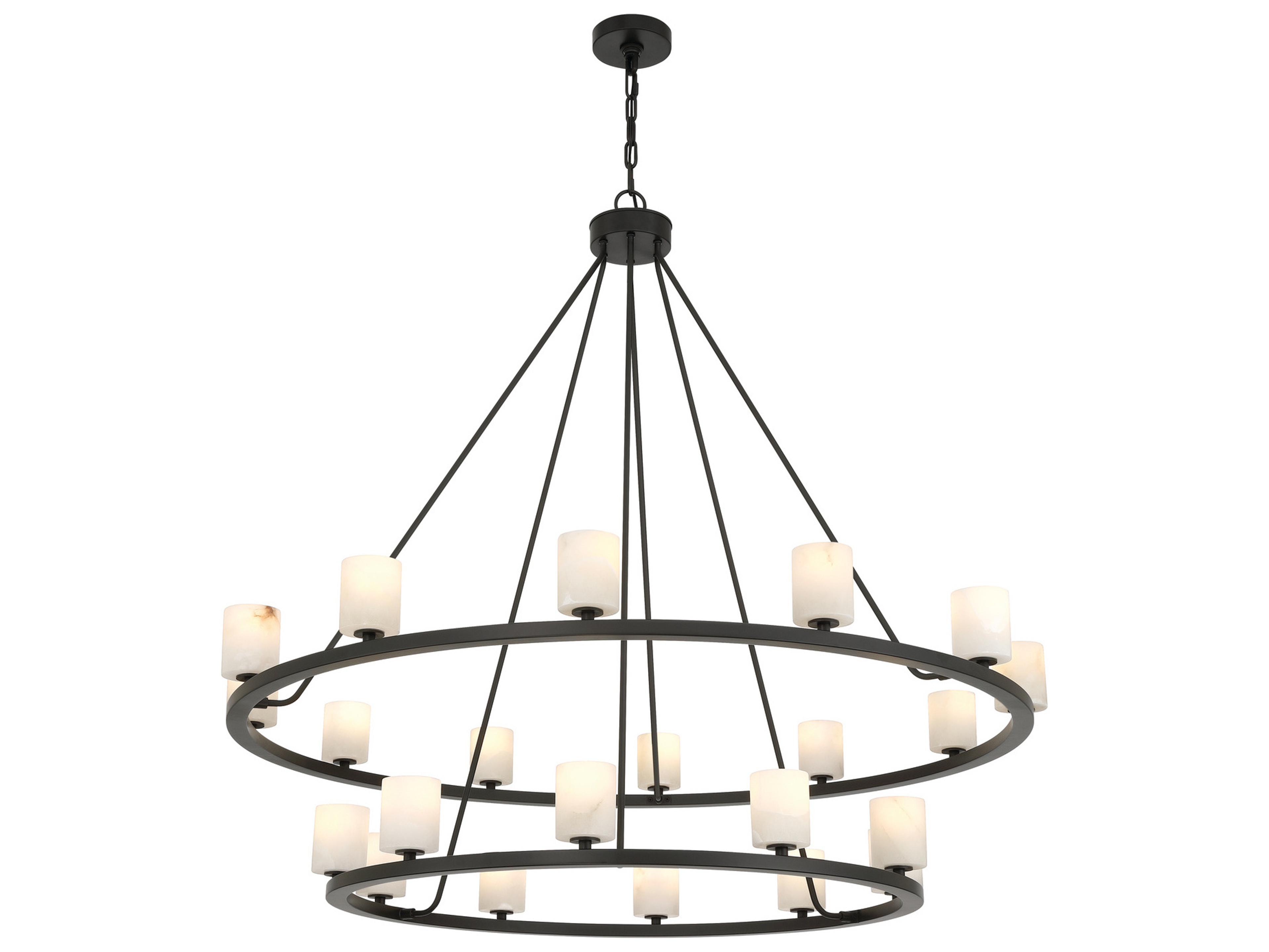 Aragon 22-Light Black Tiered Chandelier