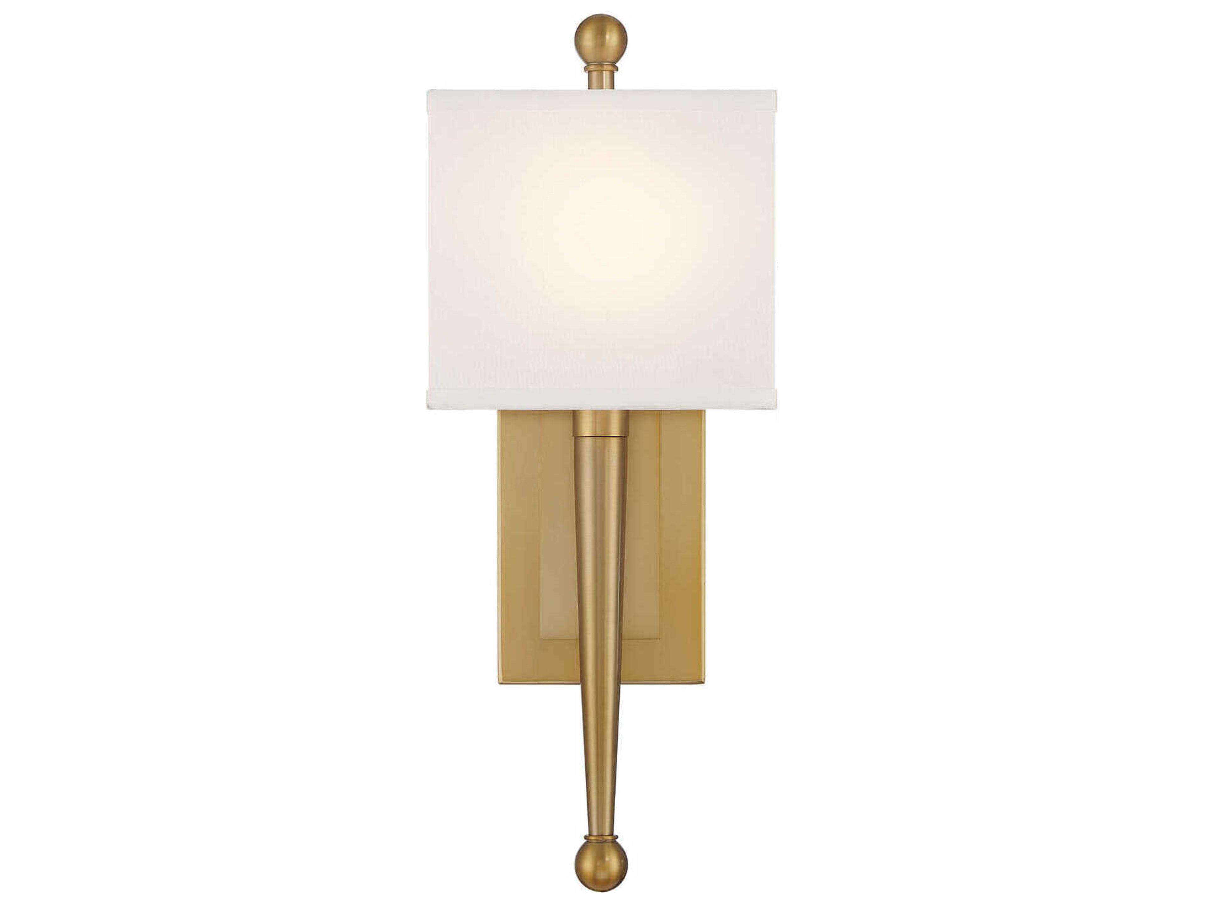 Crystorama Ardson 1-Light Vibrant Gold Wall Sconce