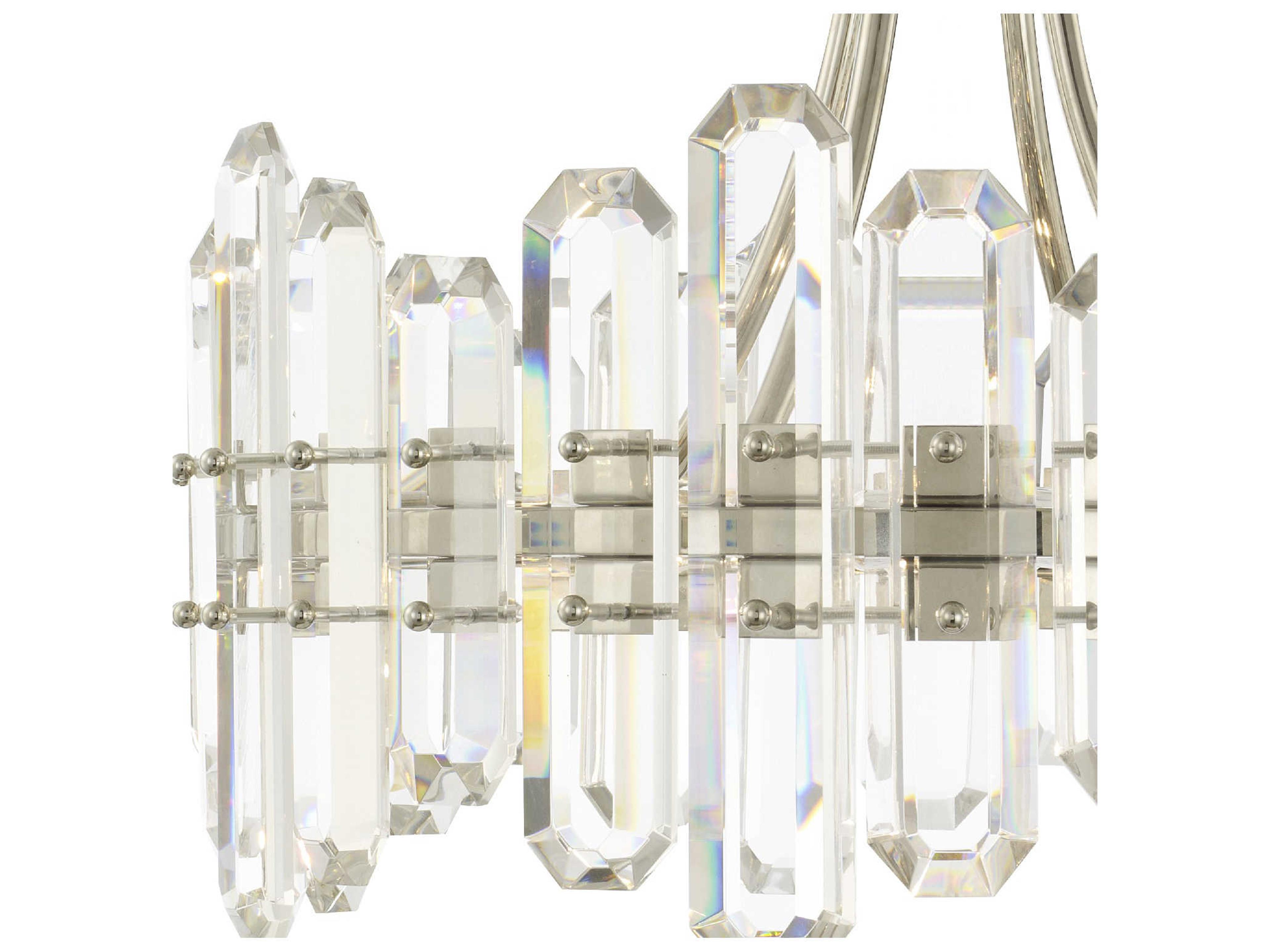 Crystorama Bolton 4-Light Polished Nickel Crystal Drum Semi Flush Mount