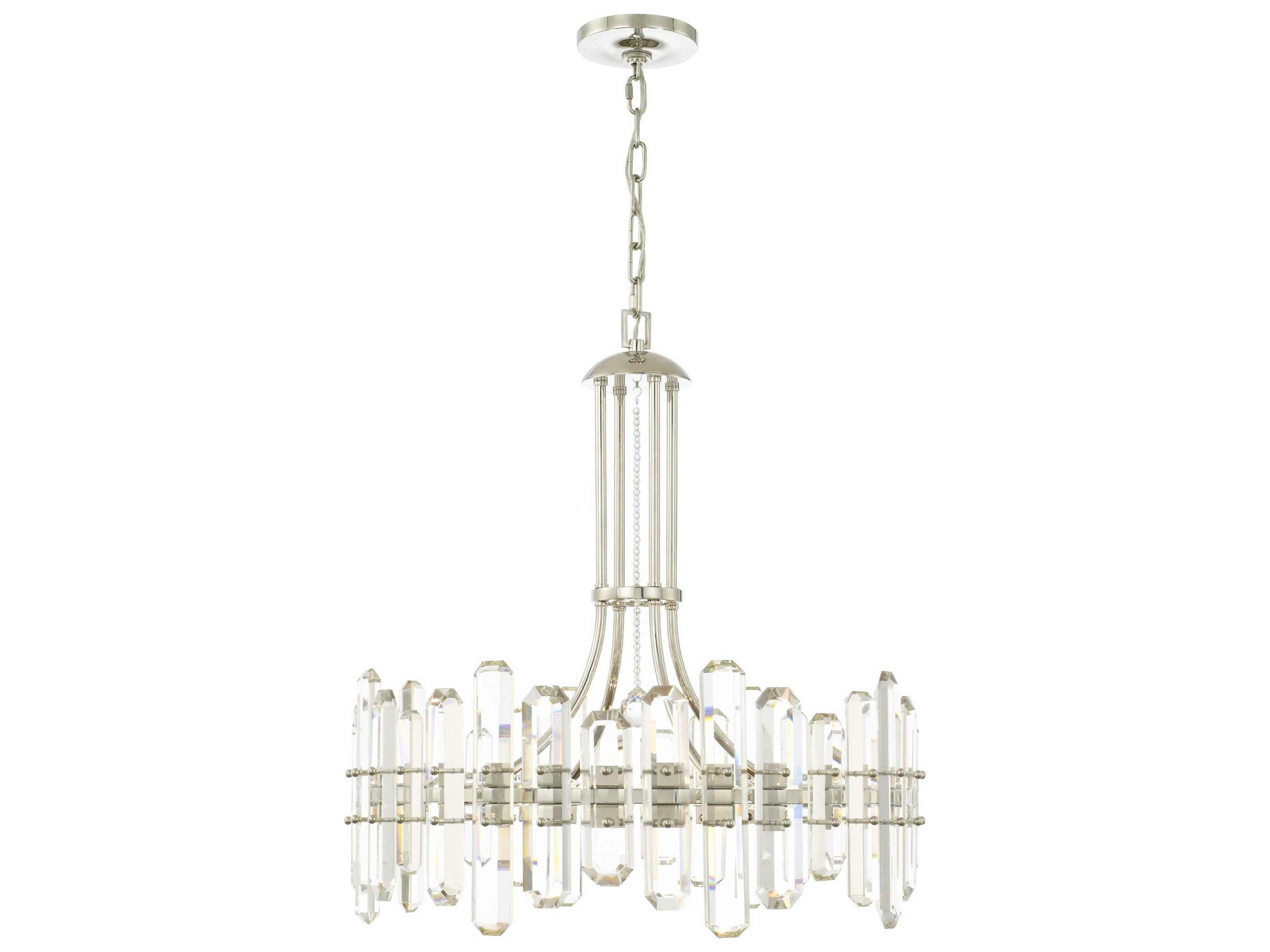 Crystorama Bolton 8-Light Gold Crystal Candelabra Drum Chandelier
